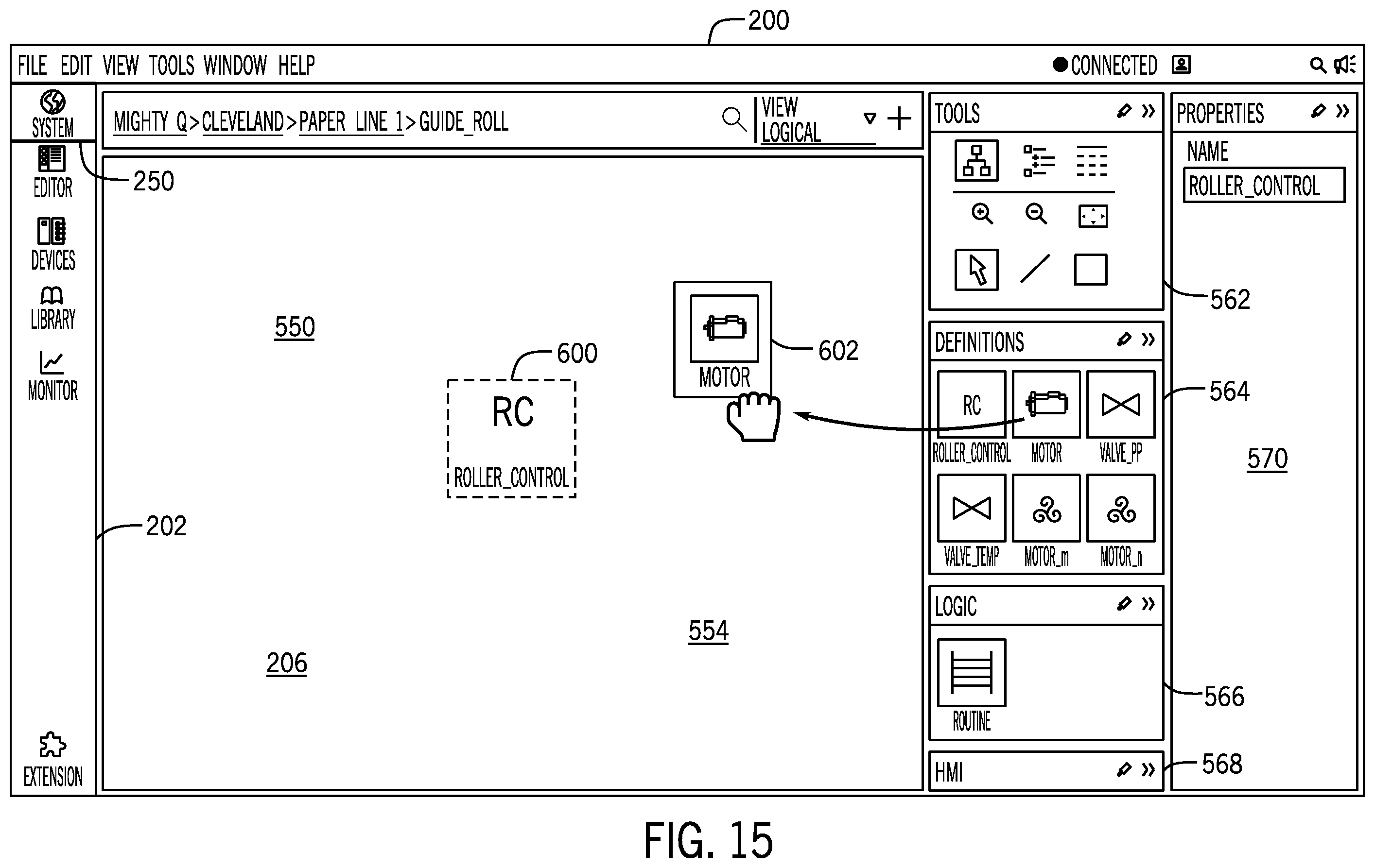 Patent US12455545 Figure 17 – System and method for smart selection and building of industrial automation control systems from industrial automation control libraries and objects