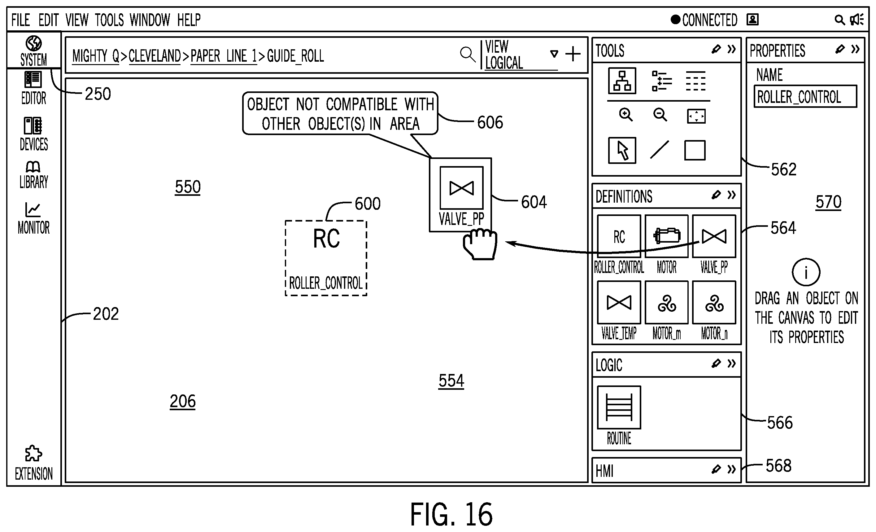 Patent US12455545 Figure 18 – System and method for smart selection and building of industrial automation control systems from industrial automation control libraries and objects