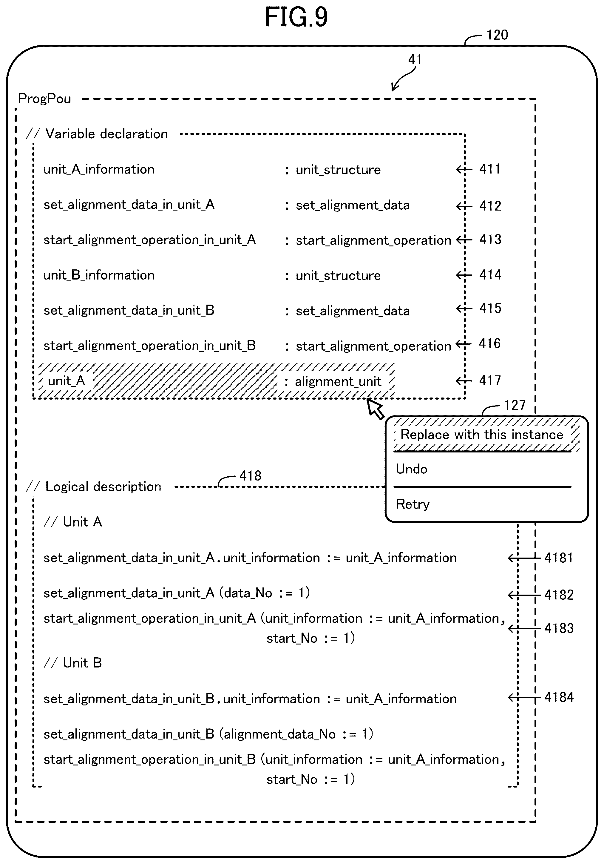 Patent US12455546 Figure 9 – Recording medium and programming support apparatus