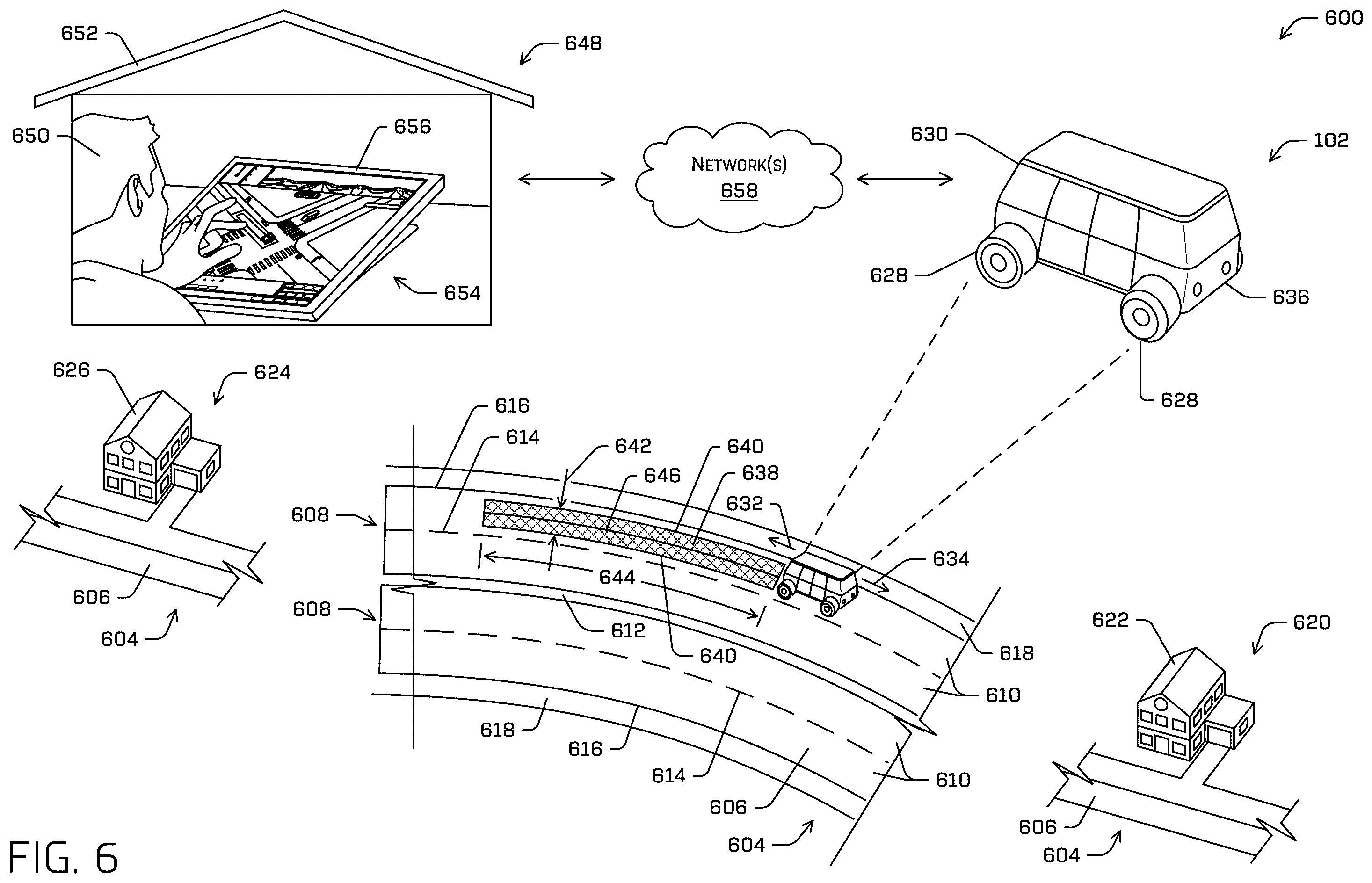 Patent US12455569 Figure 6 – Intelligent vehicle pull over