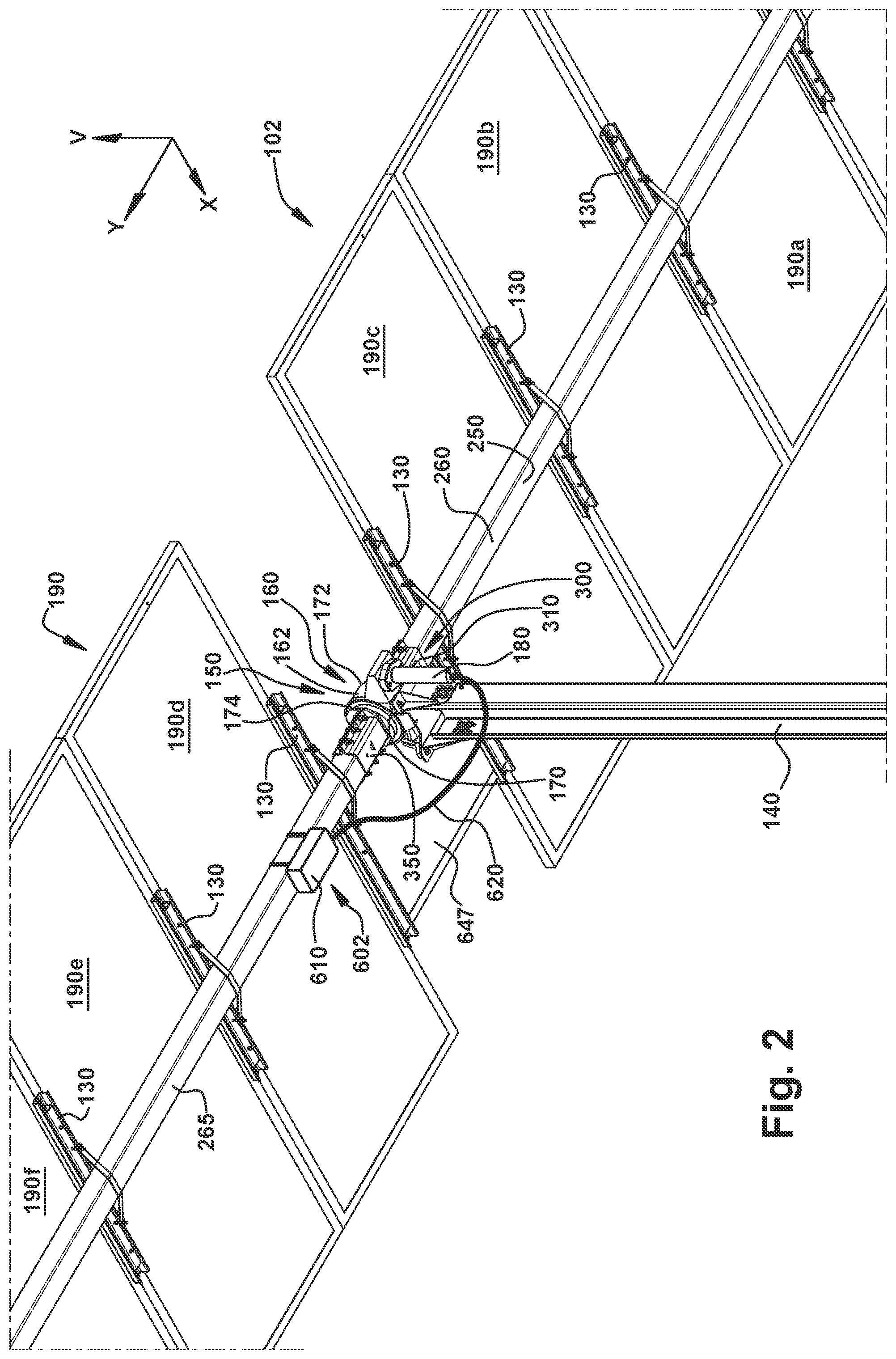 Patent US12455579 Figure 2 – Large-scale solar tracker installation control system