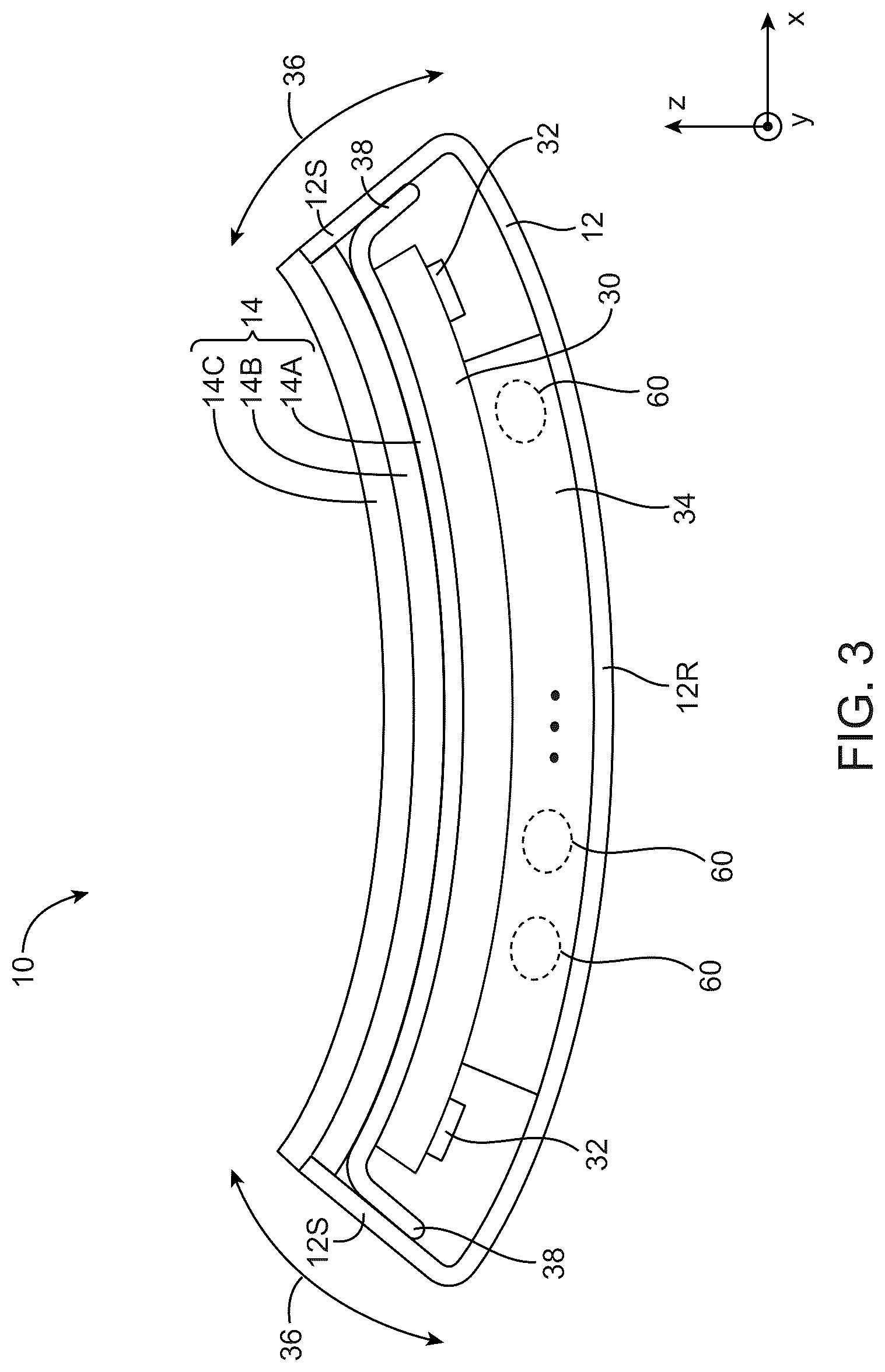 Patent US12455593 Figure 3 – Flexible electronic devices