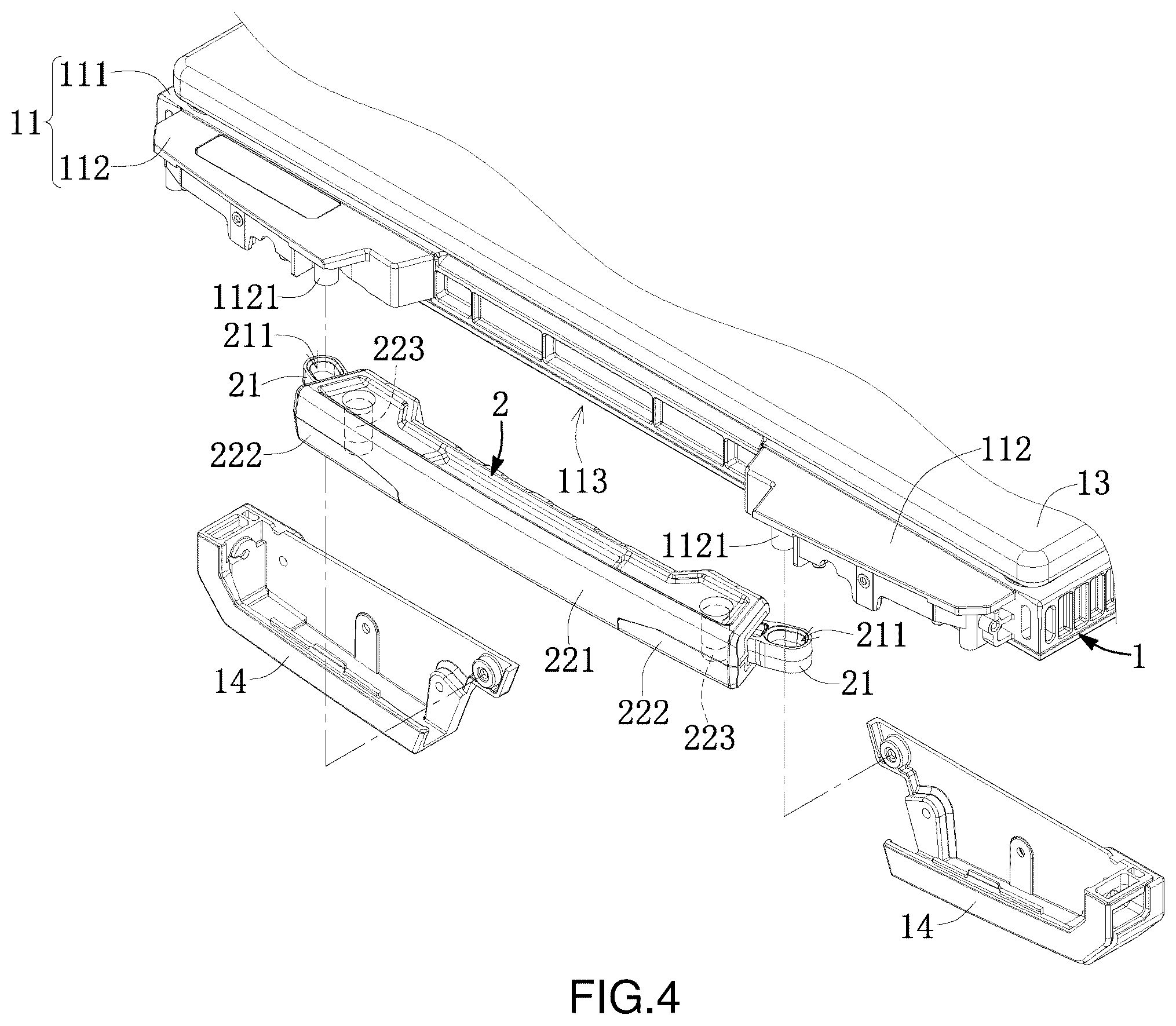 Patent US12455595 Figure 4 – Portable computer and handle