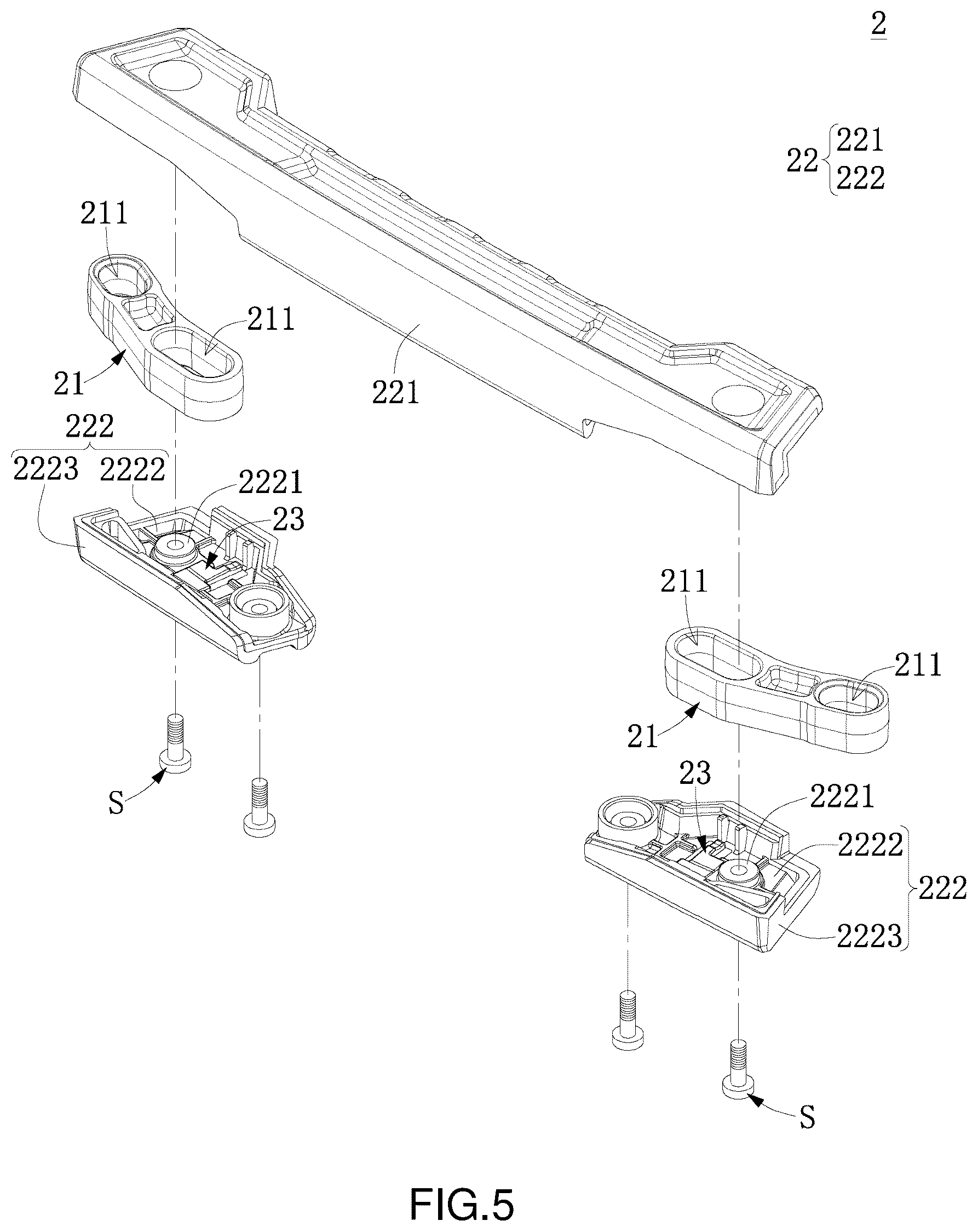 Patent US12455595 Figure 5 – Portable computer and handle