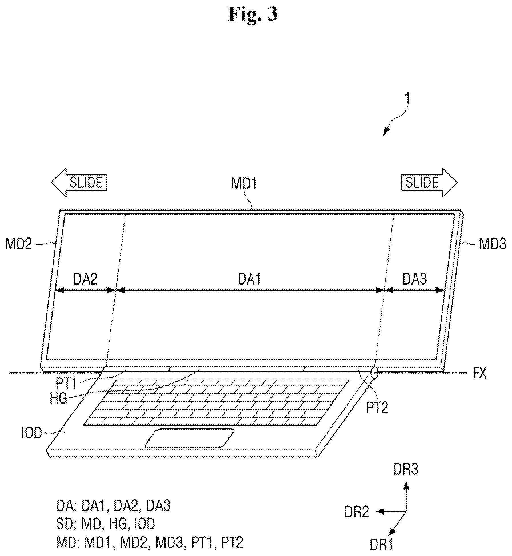 Patent US12455597 Figure 3 – Housing case and display device including the same