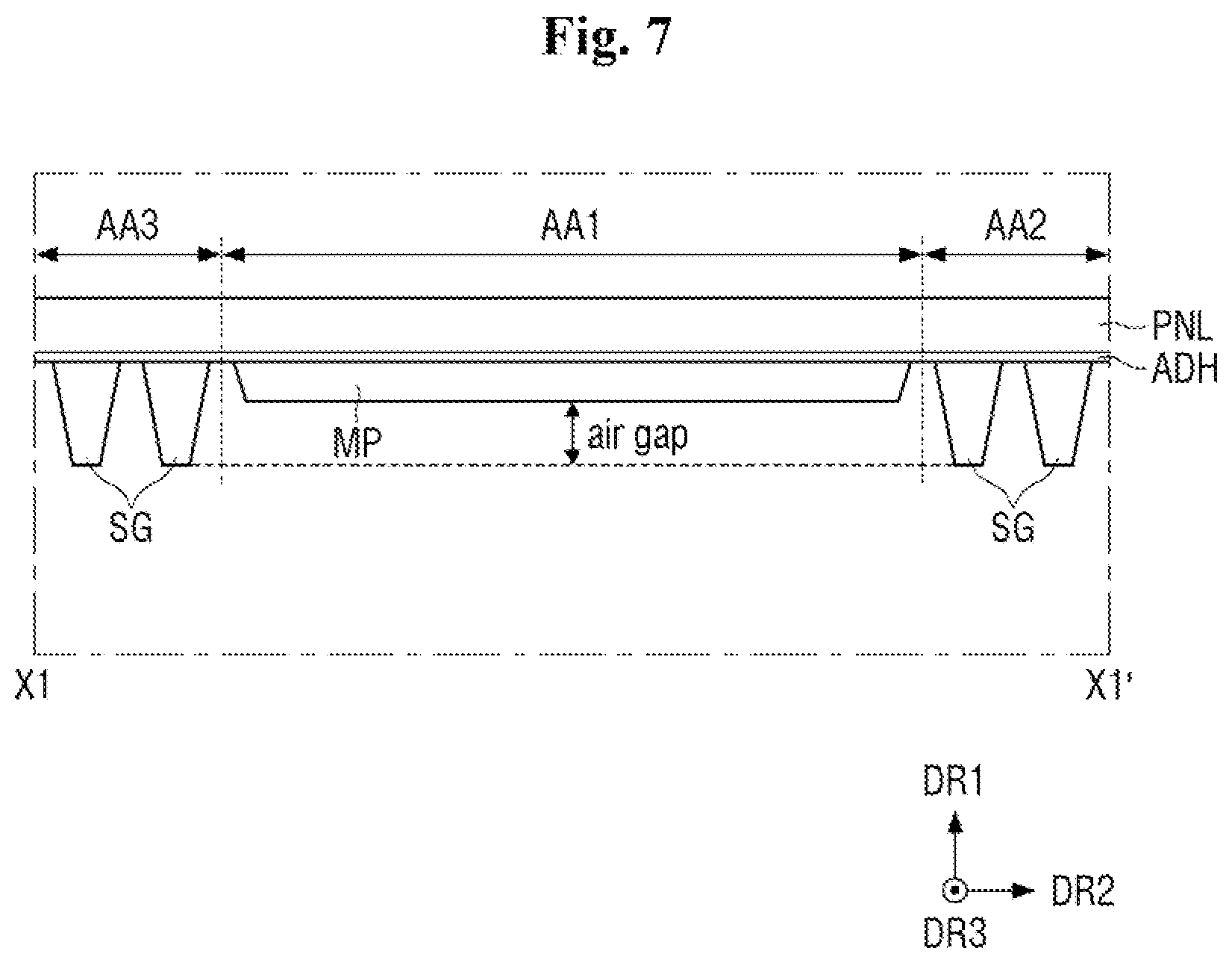 Patent US12455597 Figure 7 – Housing case and display device including the same
