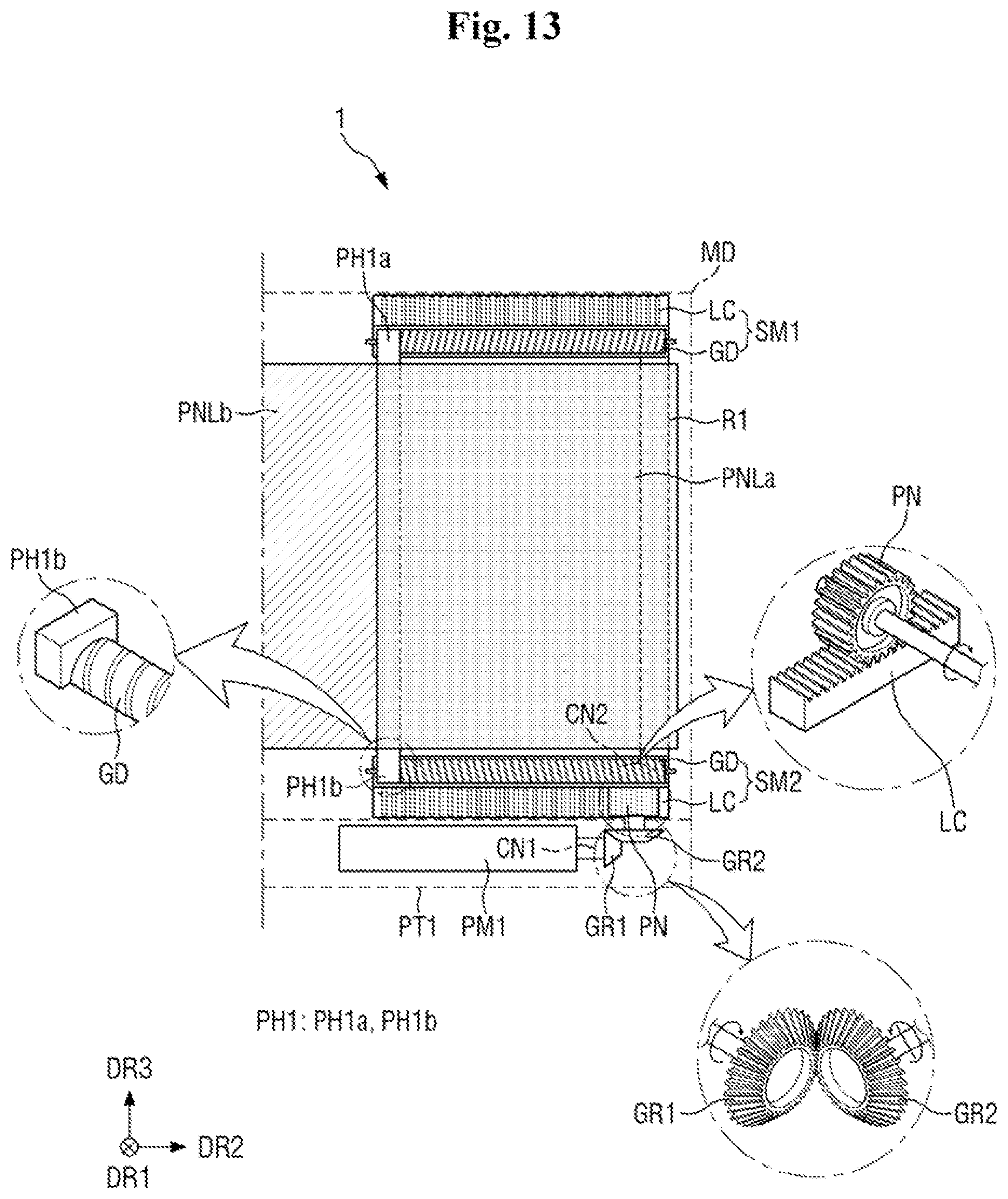 Patent US12455597 Figure 13 – Housing case and display device including the same