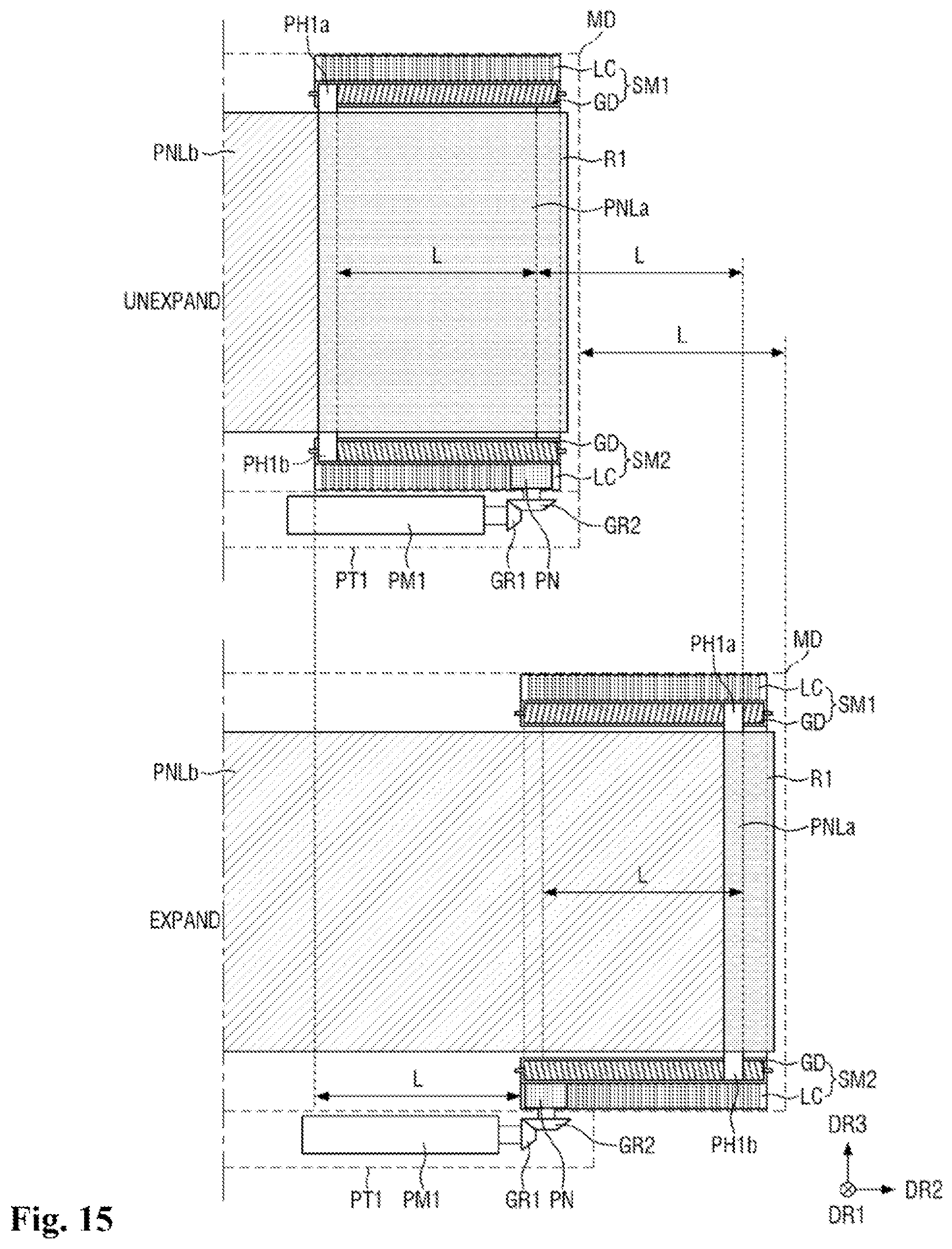 Patent US12455597 Figure 15 – Housing case and display device including the same