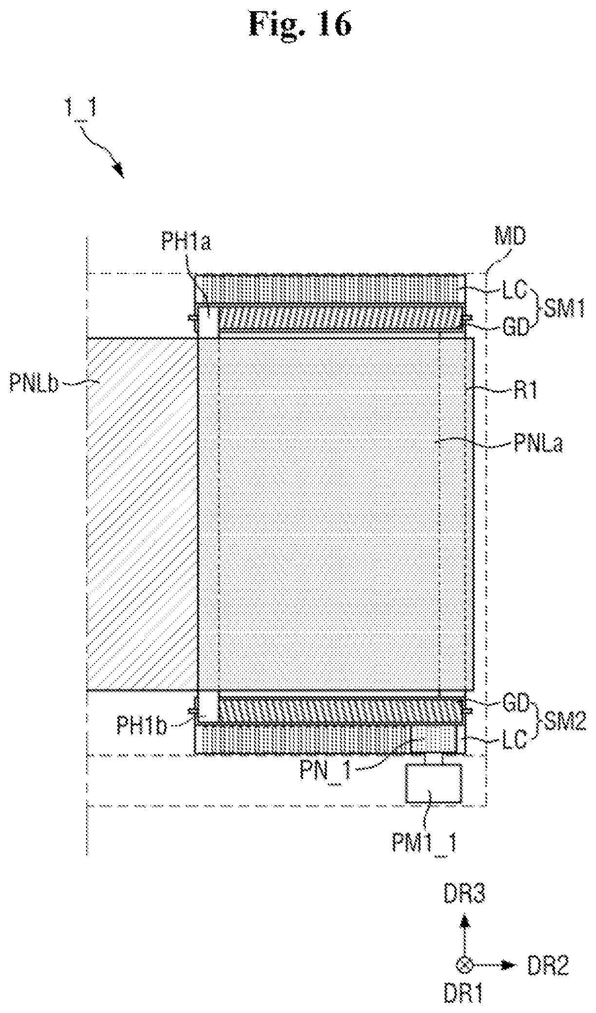 Patent US12455597 Figure 16 – Housing case and display device including the same