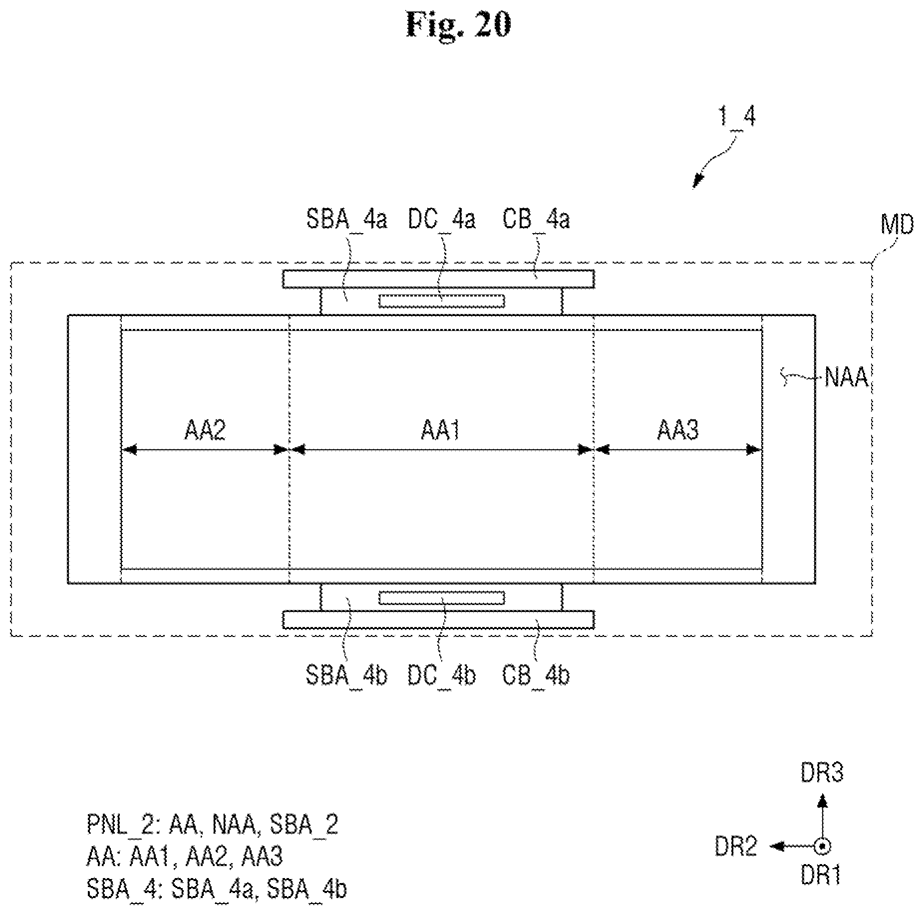 Patent US12455597 Figure 20 – Housing case and display device including the same