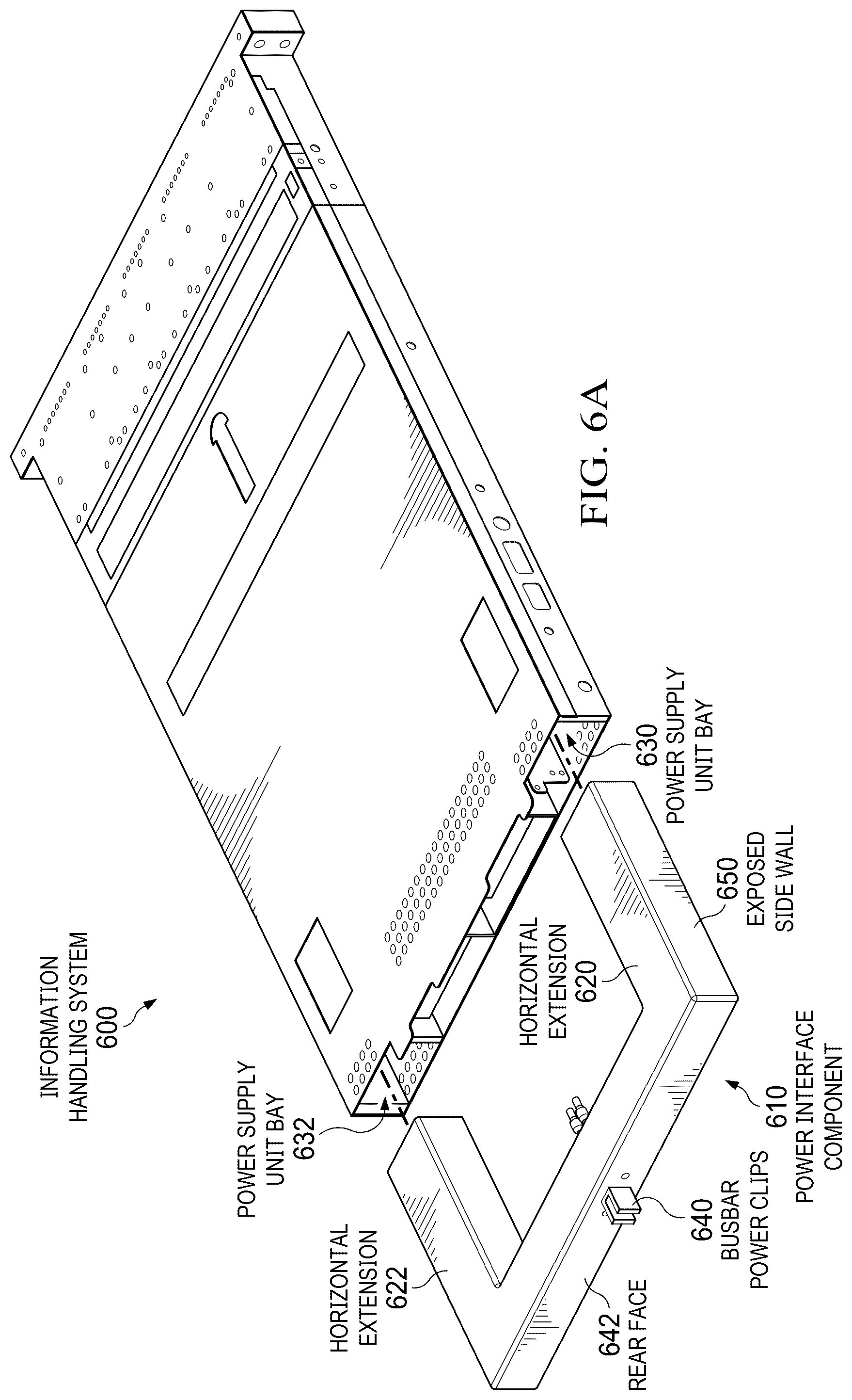 Patent US12455605 Figure 7 – Server information handling system with power interface component