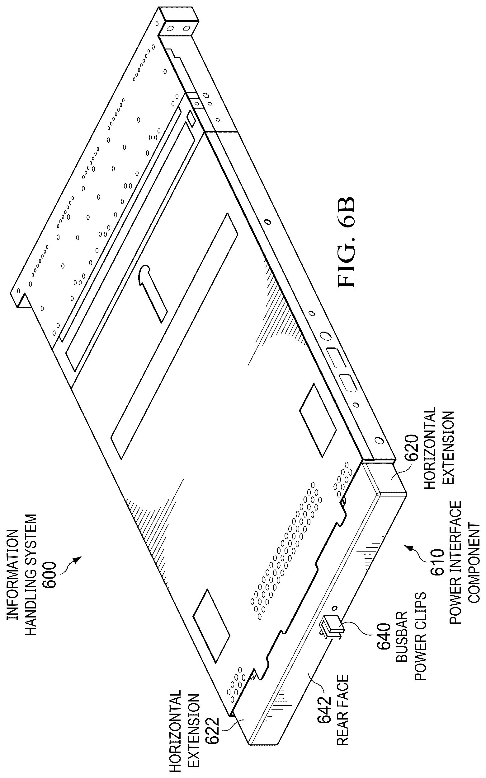 Patent US12455605 Figure 8 – Server information handling system with power interface component