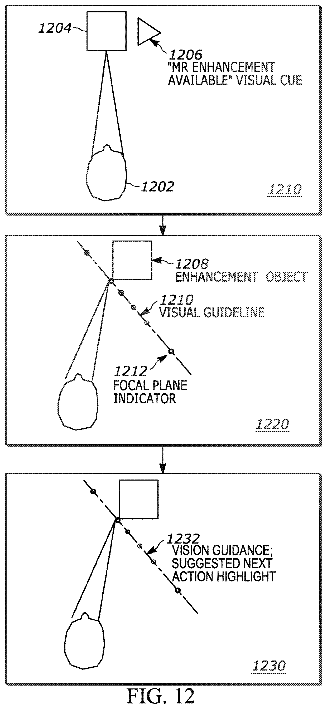 Patent US12455620 Figure 12 – Method and system for gaze-based control of mixed reality content