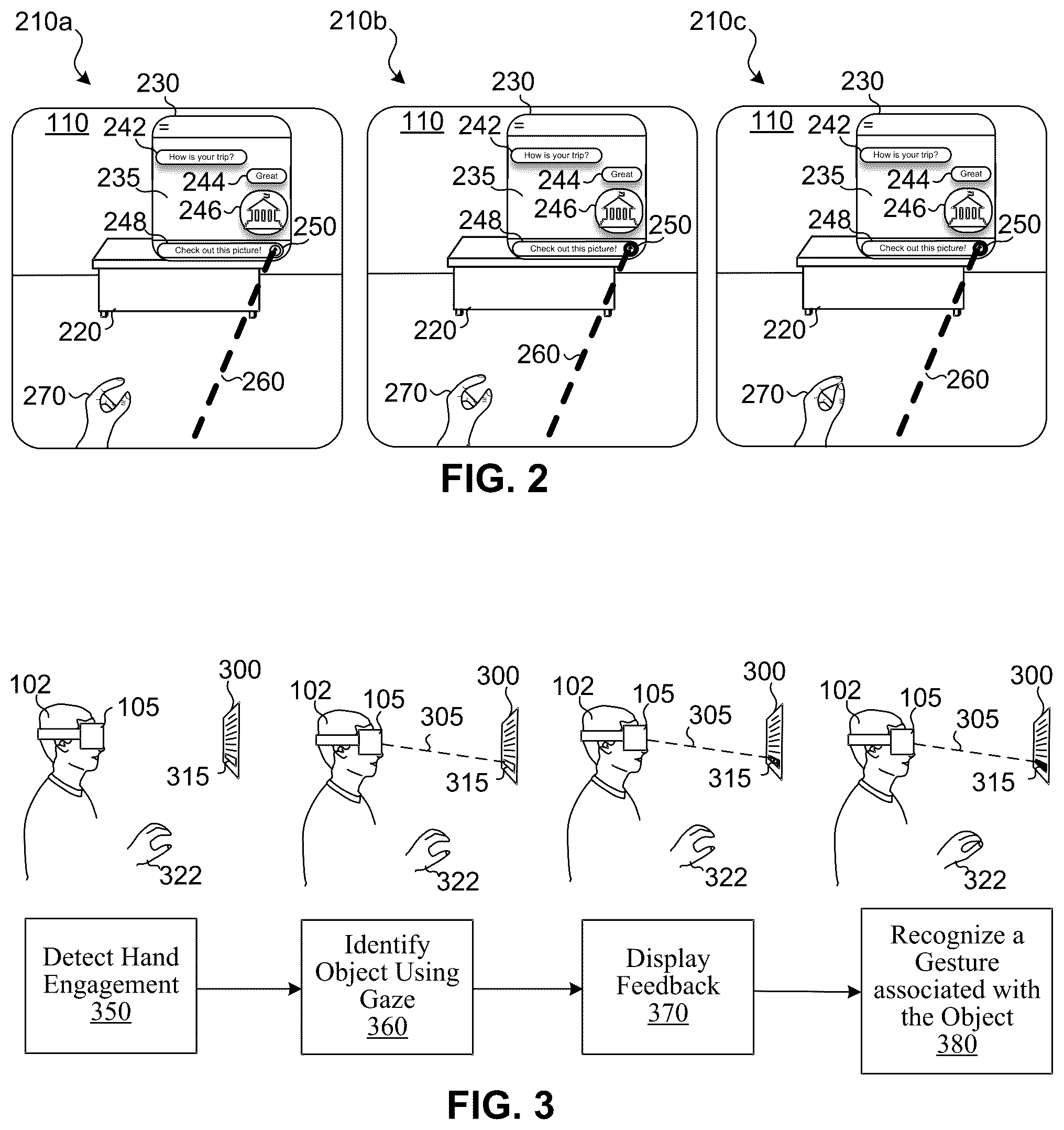 Patent US12455621 Figure 2 – Optimizations in associating user gaze with user interface elements