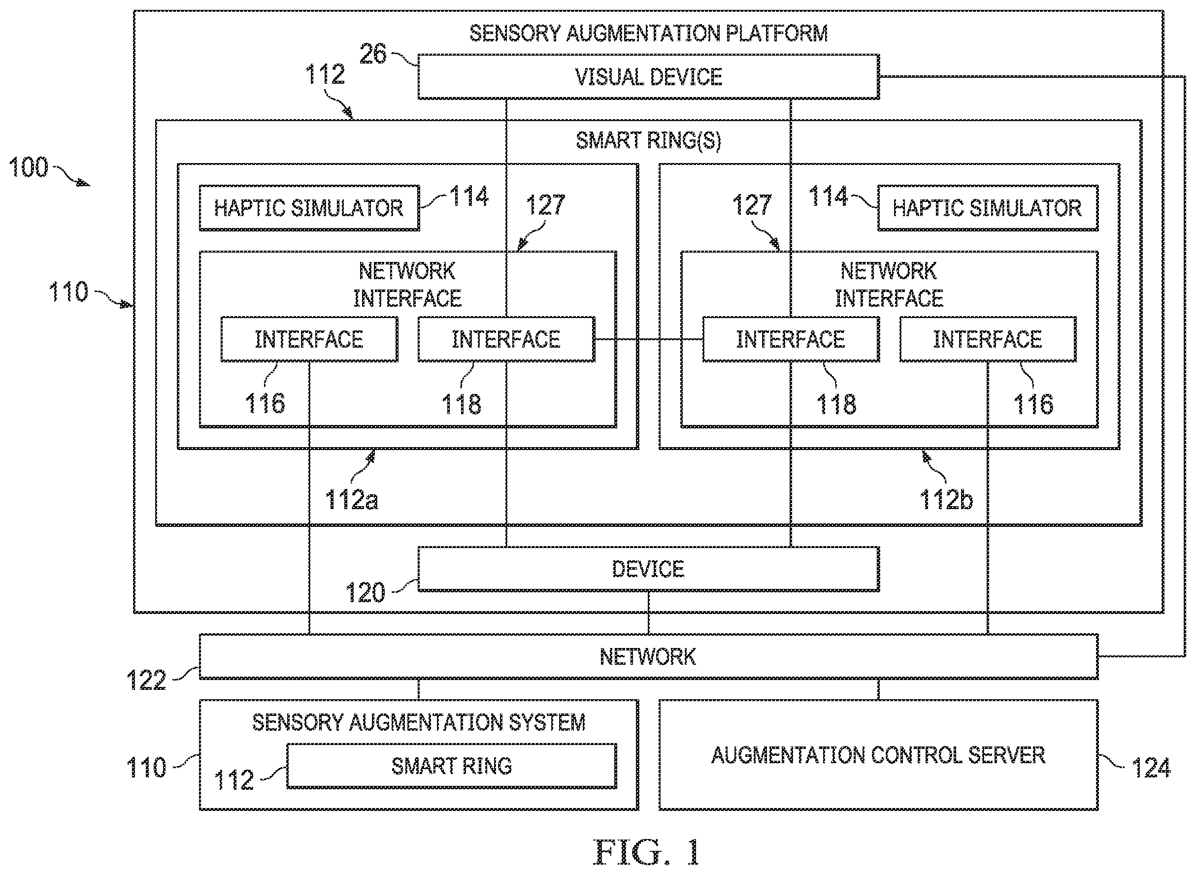 Patent US12455622 Figure 1 – Smart ring