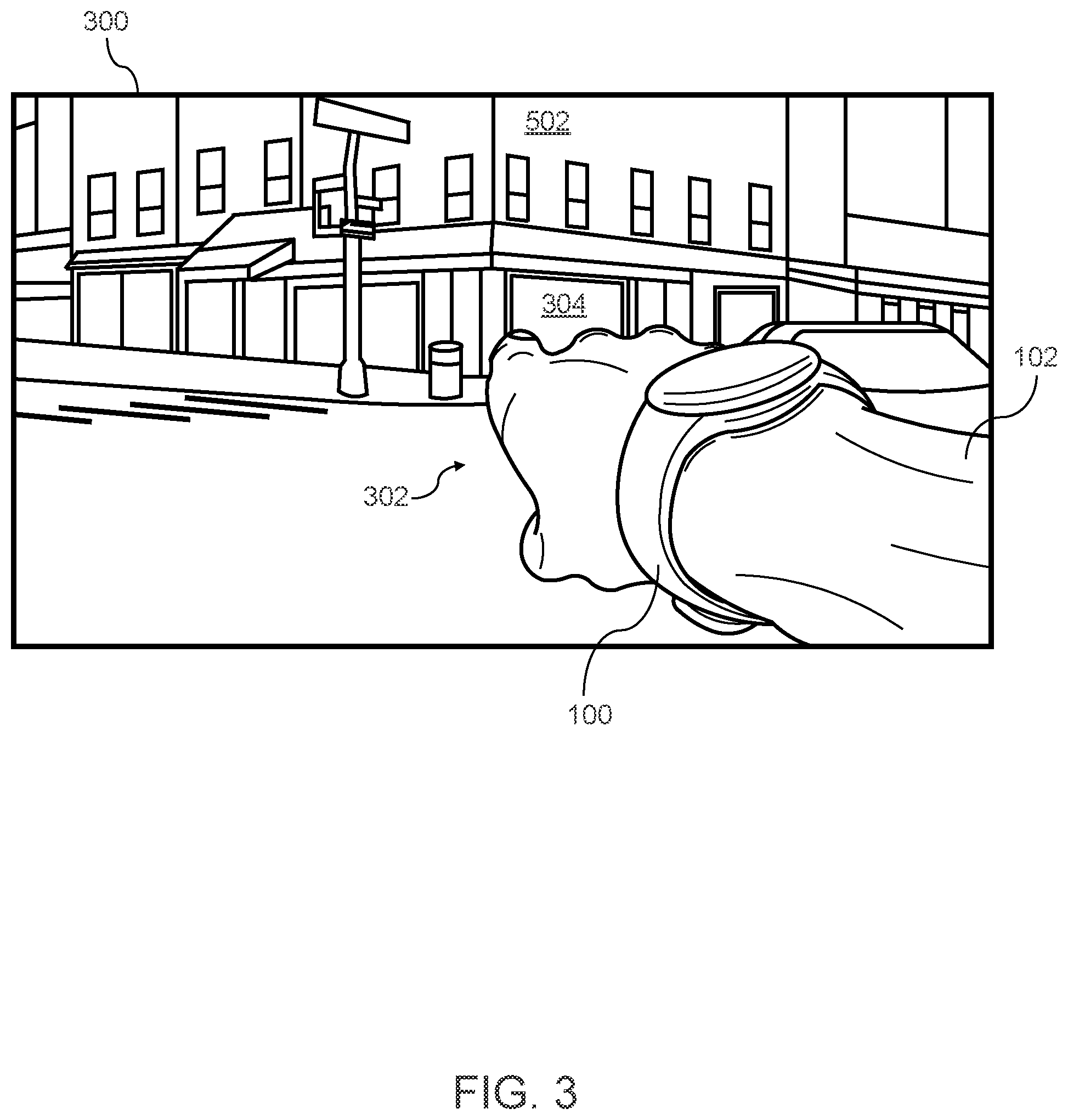Patent US12455632 Figure 5 – Wearable device having gestures for proximate points of interest