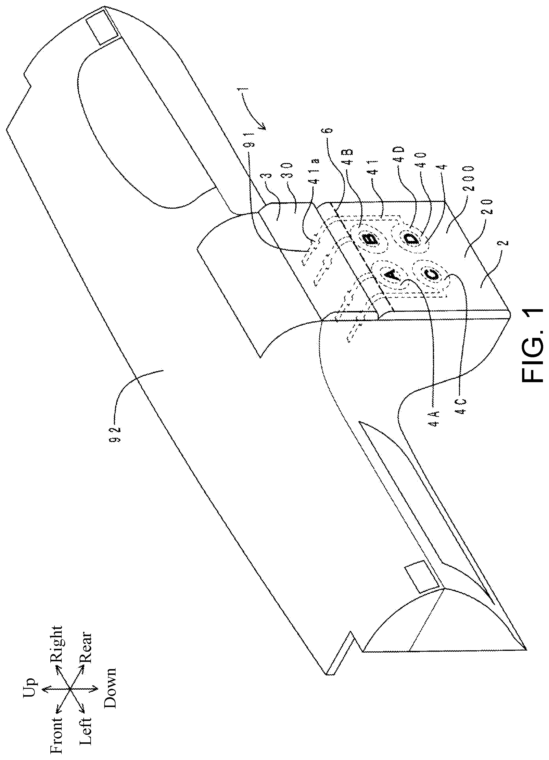Patent US12455634 Figure 1 – Interior member
