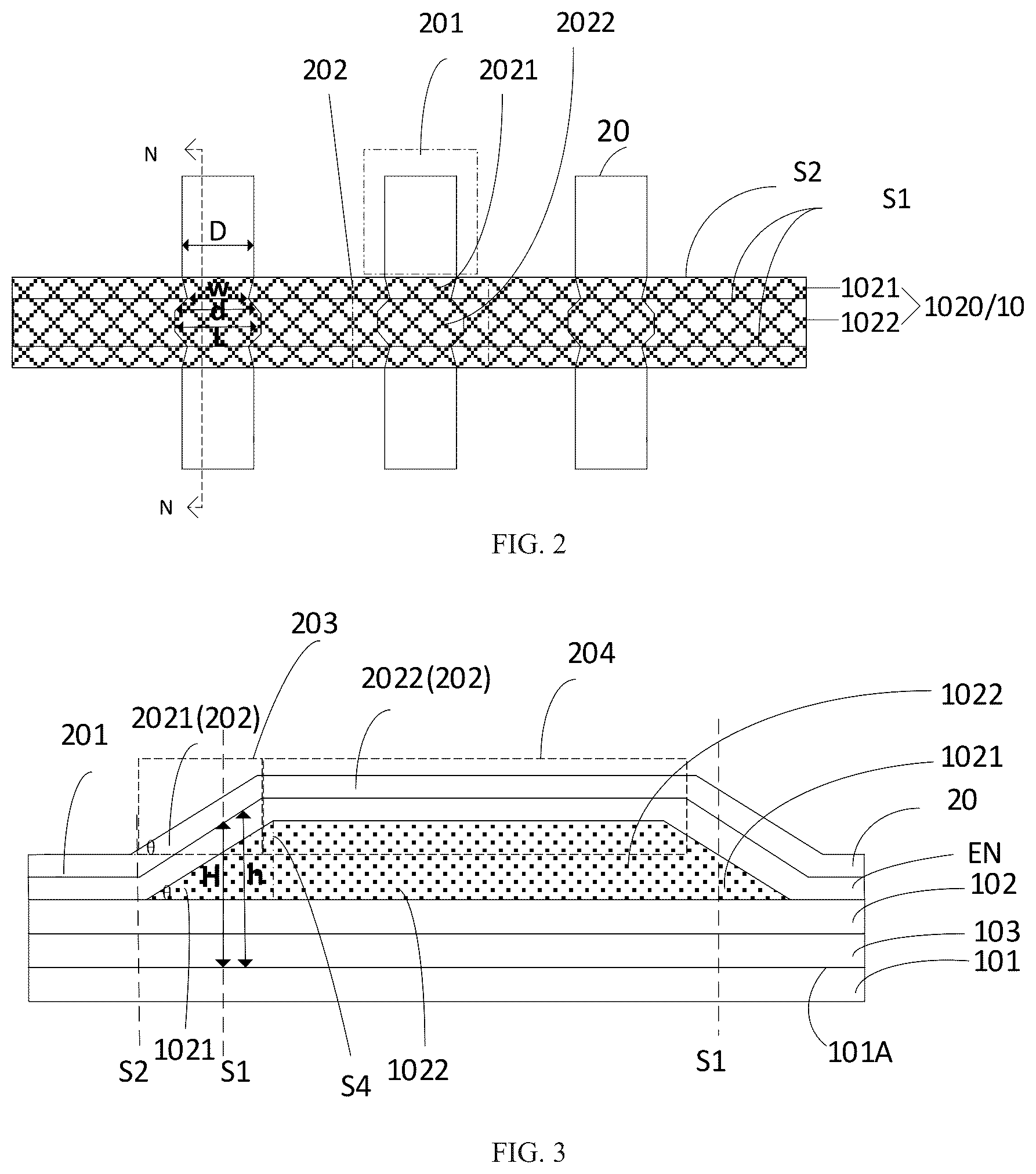 Patent US12455649 Figure 2 – Display panel and display apparatus having various heights of dam structures and various width of touch wires