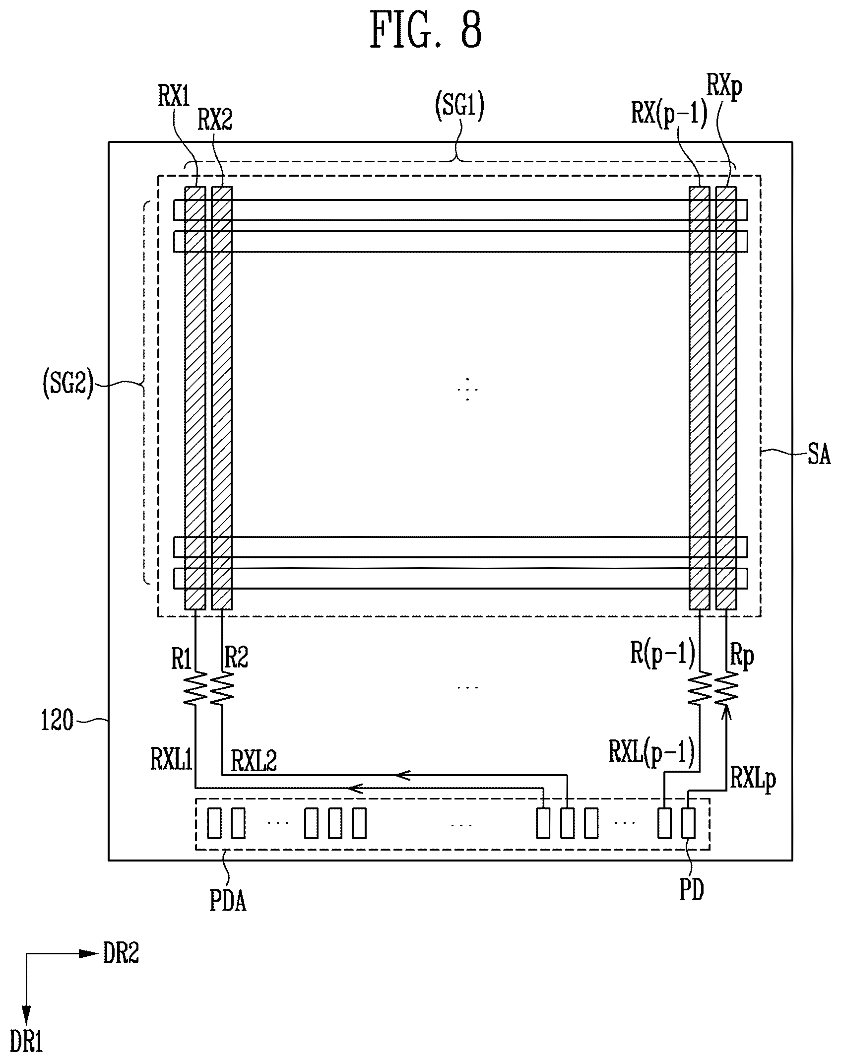 Patent US12455650 Figure 6 – Display device and sensor device