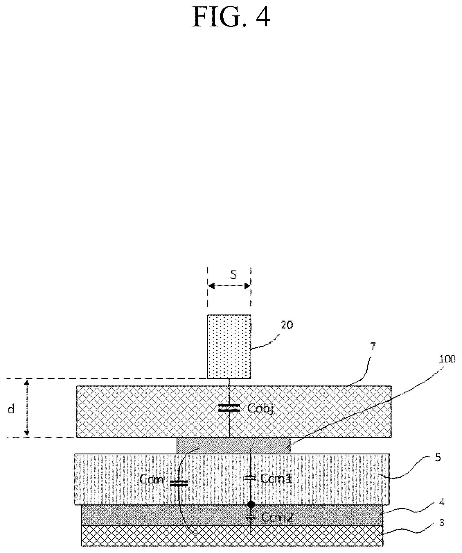 Patent US12455651 Figure 4 – Reduction of capacitance and forcing of different voltages for capacitor