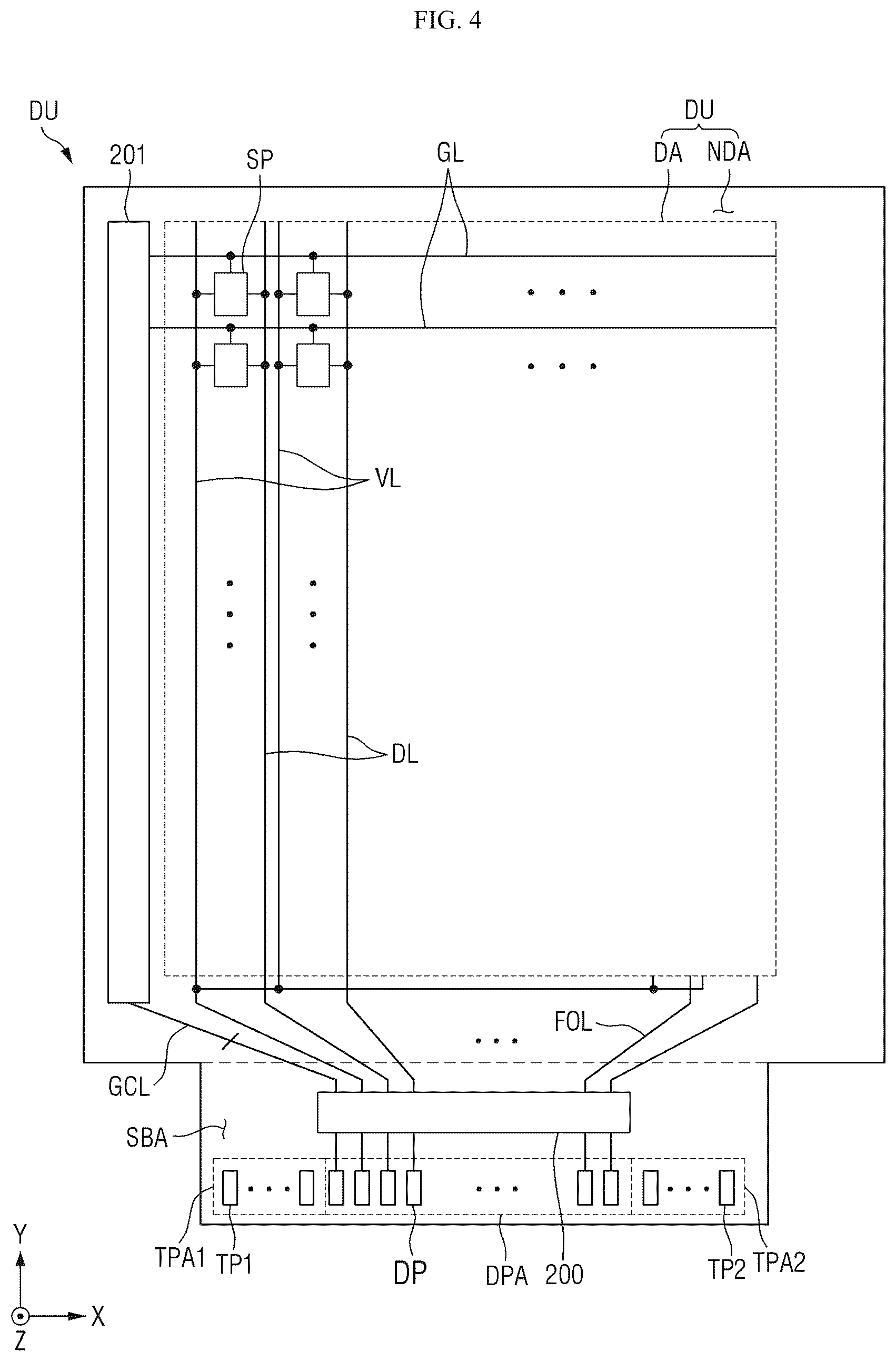 Patent US12455652 Figure 4 – Display device