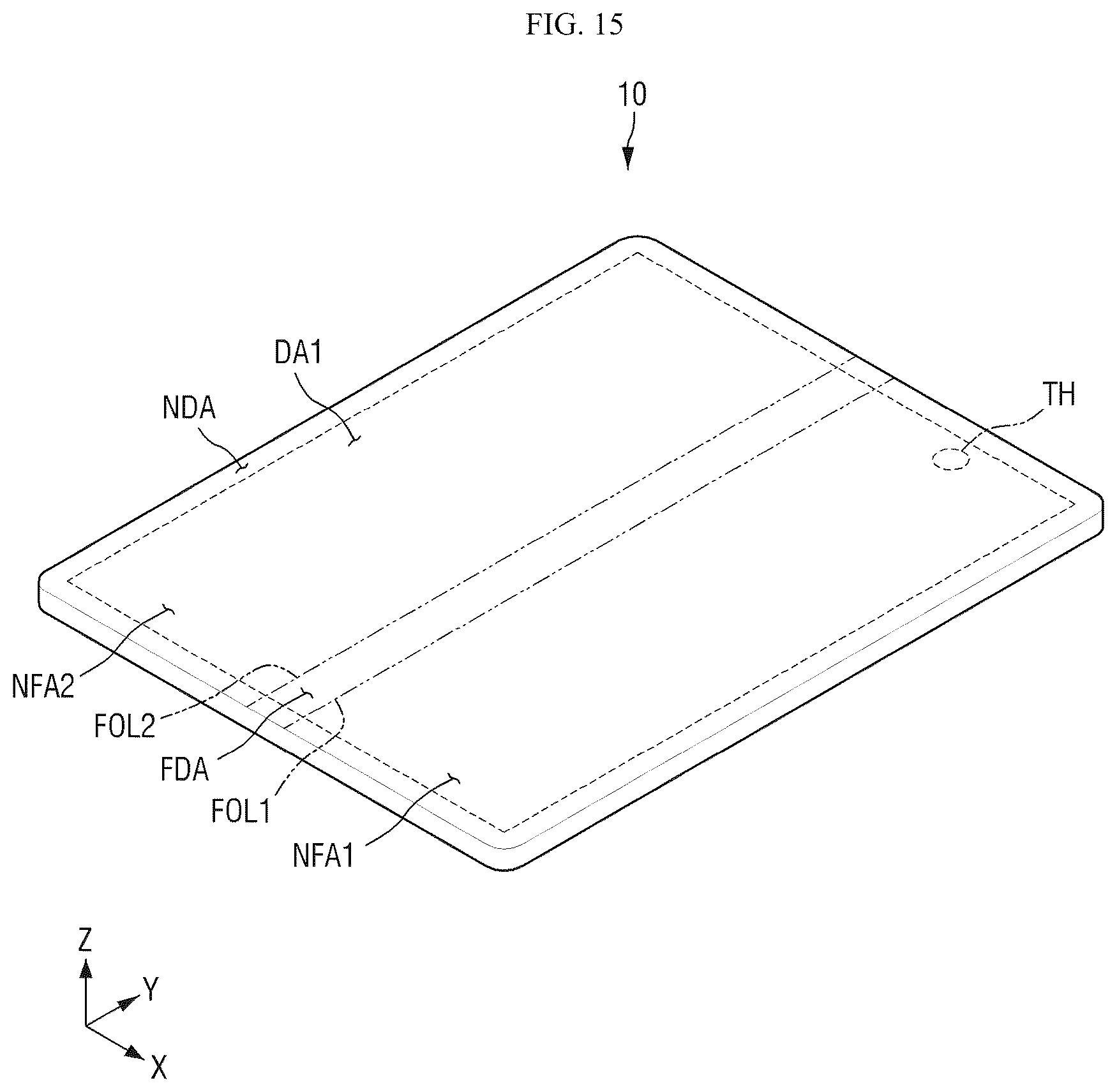 Patent US12455652 Figure 15 – Display device