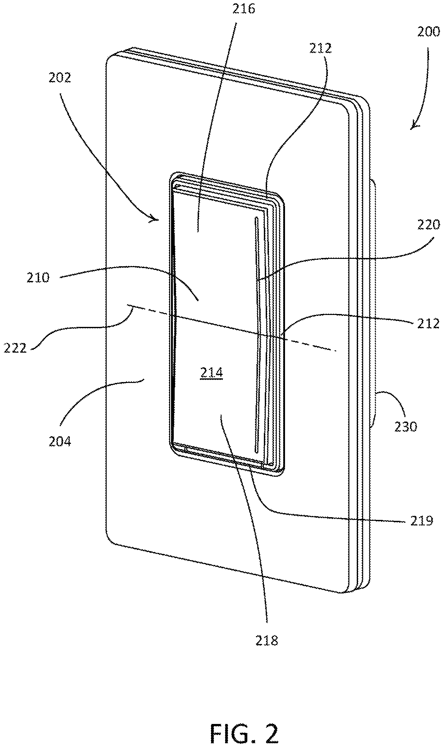 Patent US12455663 Figure 2 – Load control device responsive to non-contact actuations