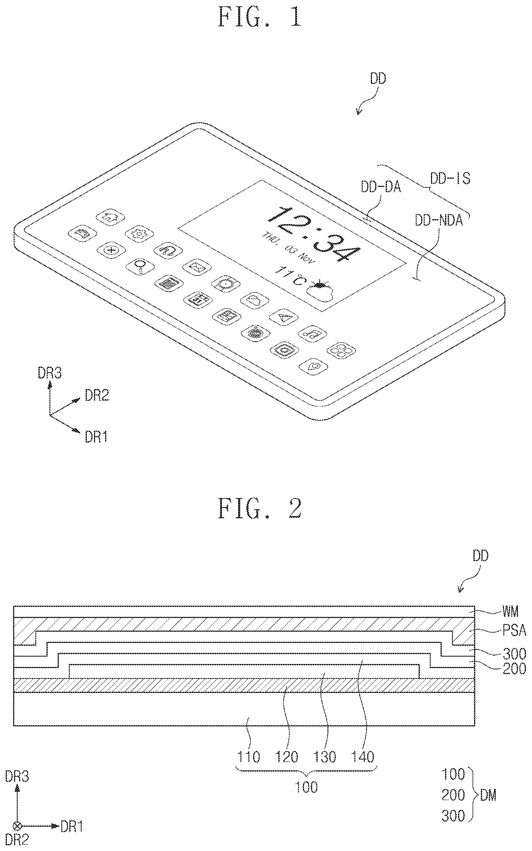 Patent US12455665 Figure 1 – Display device