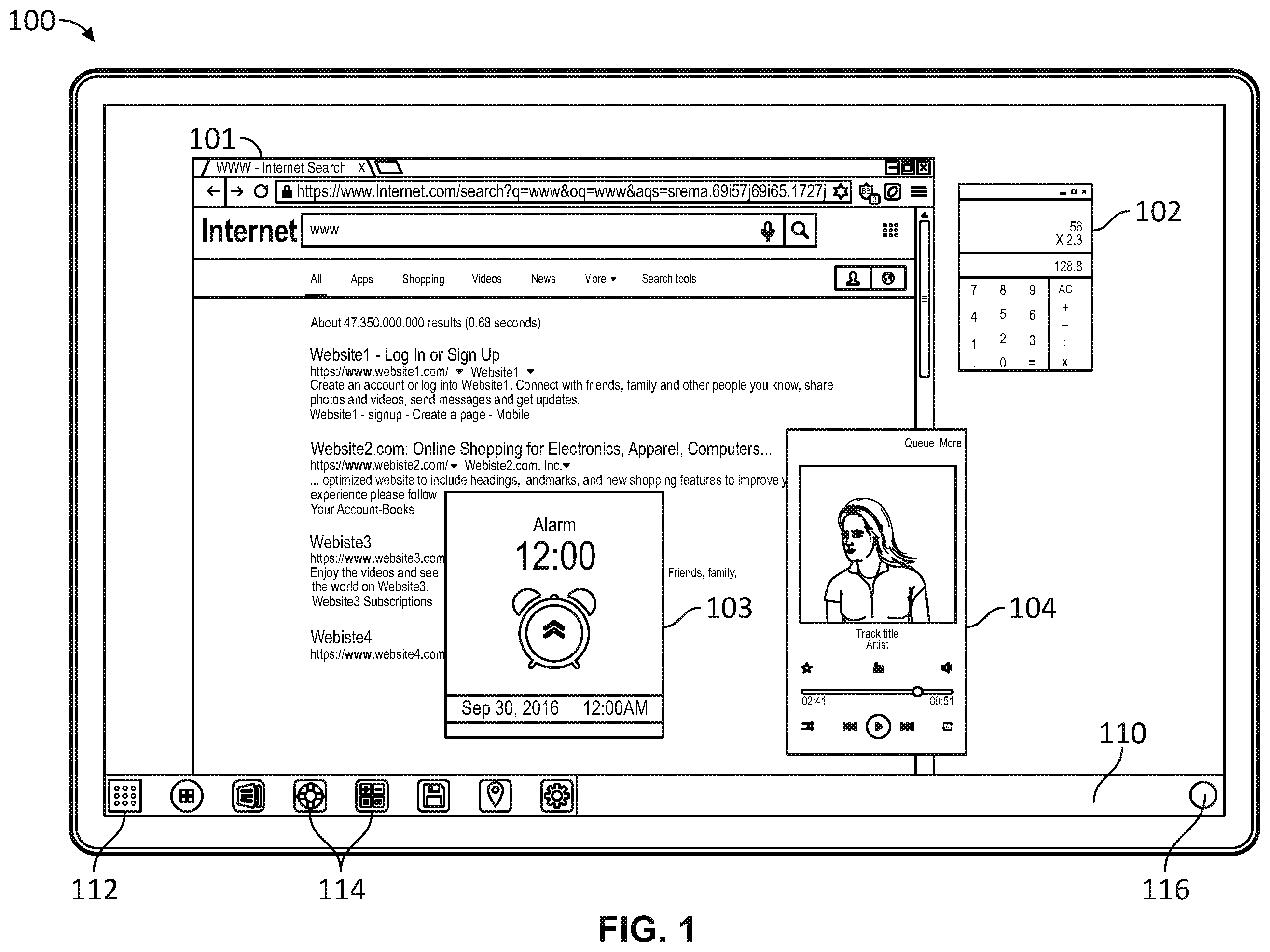 Patent US12455671 Figure 1 – Multi-spatial overview mode