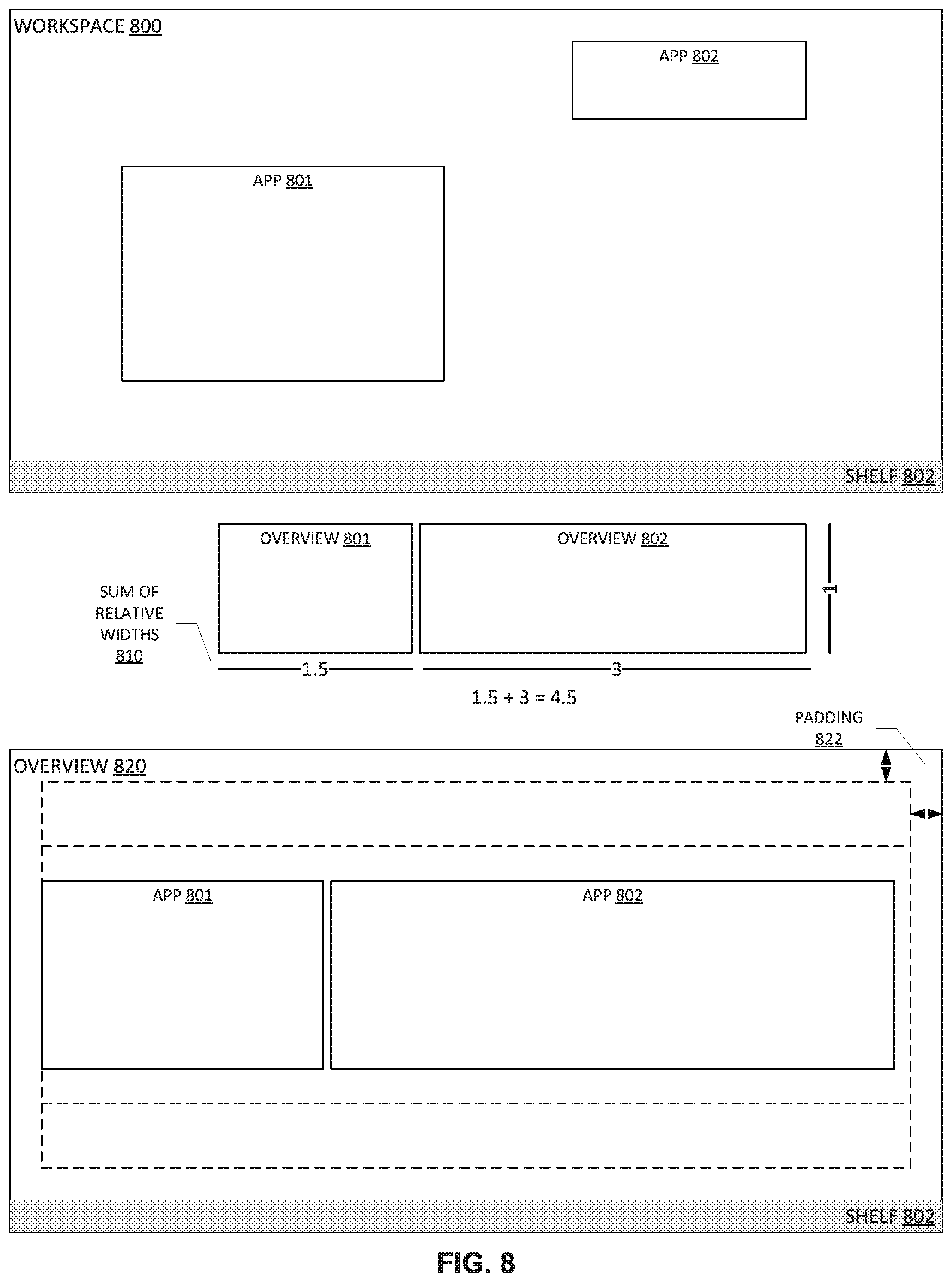 Patent US12455671 Figure 9 – Multi-spatial overview mode