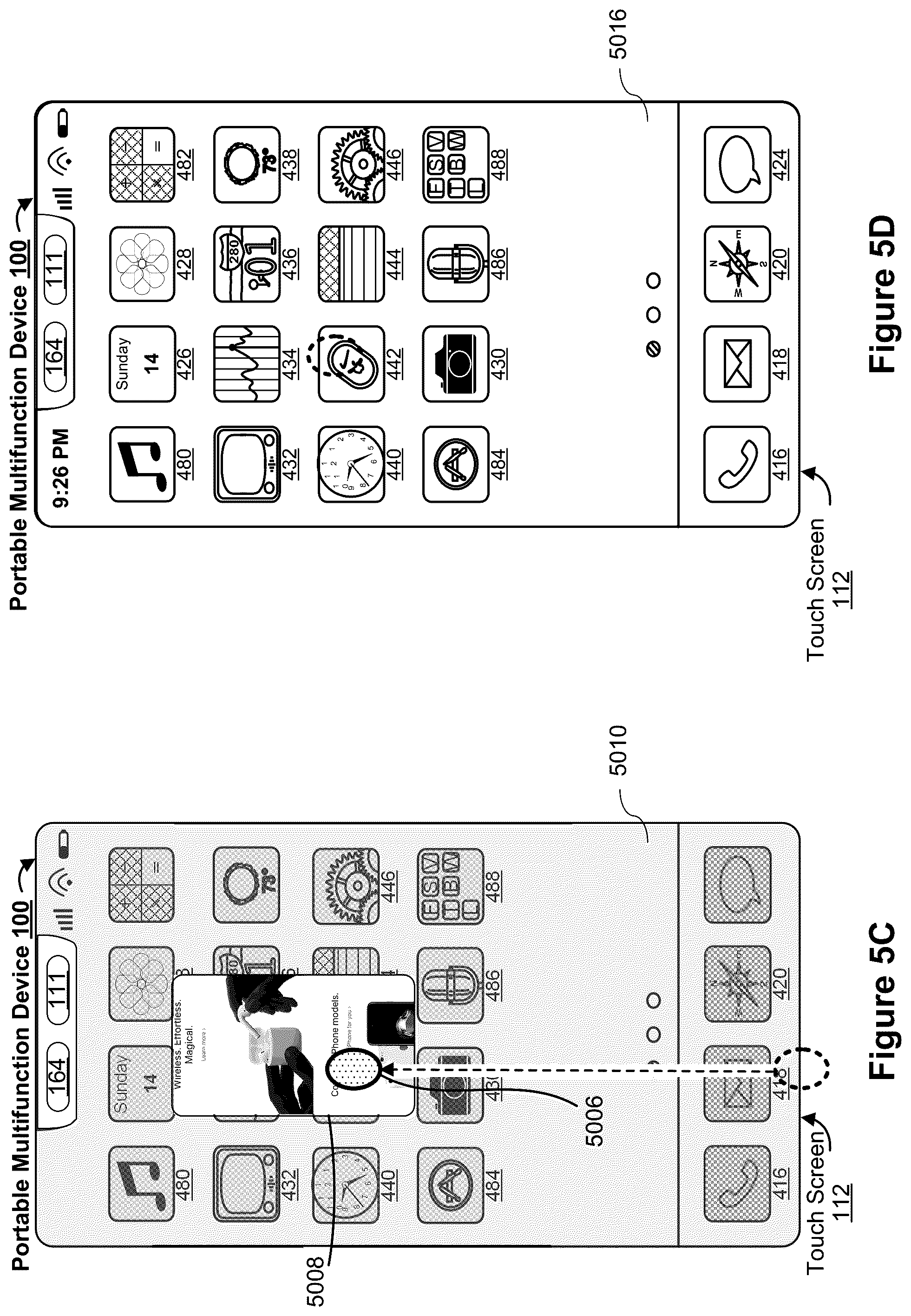 Patent US12455681 Figure 8 – Device, method, and graphical user interface for adjusting a display property of an affordance over changing background content