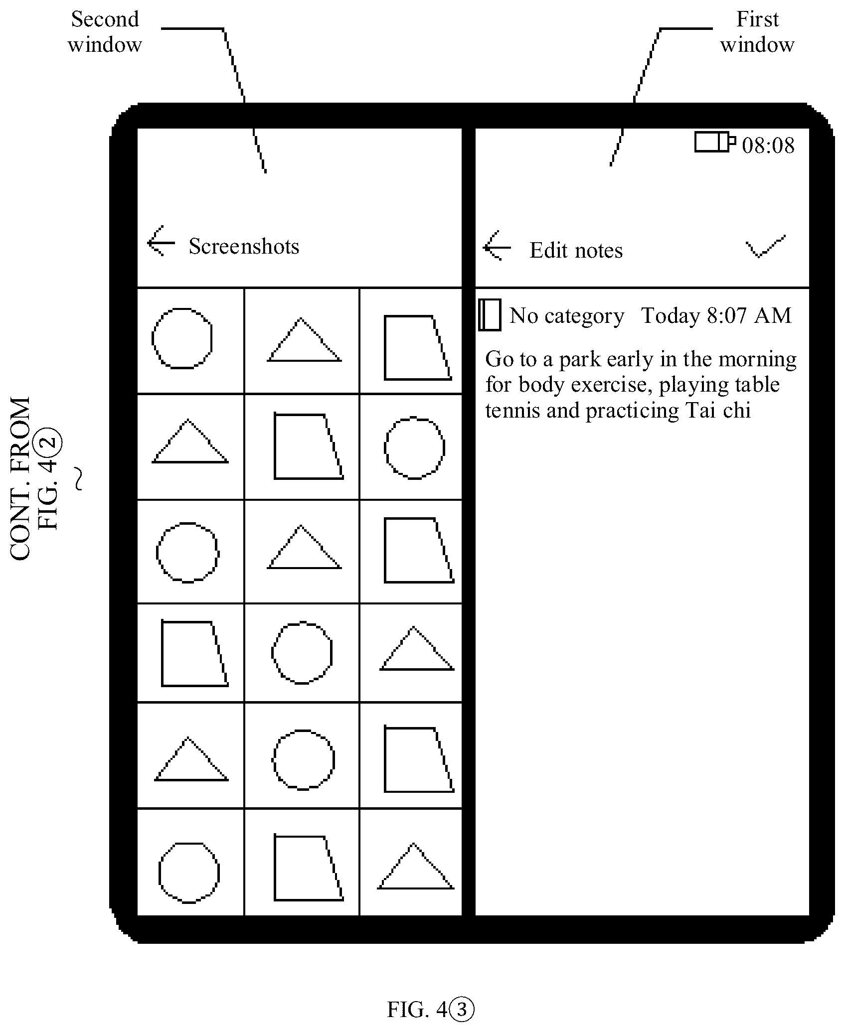 Patent US12455684 Figure 7 – Method for displaying a plurality of windows in split-screen manner, and electronic device