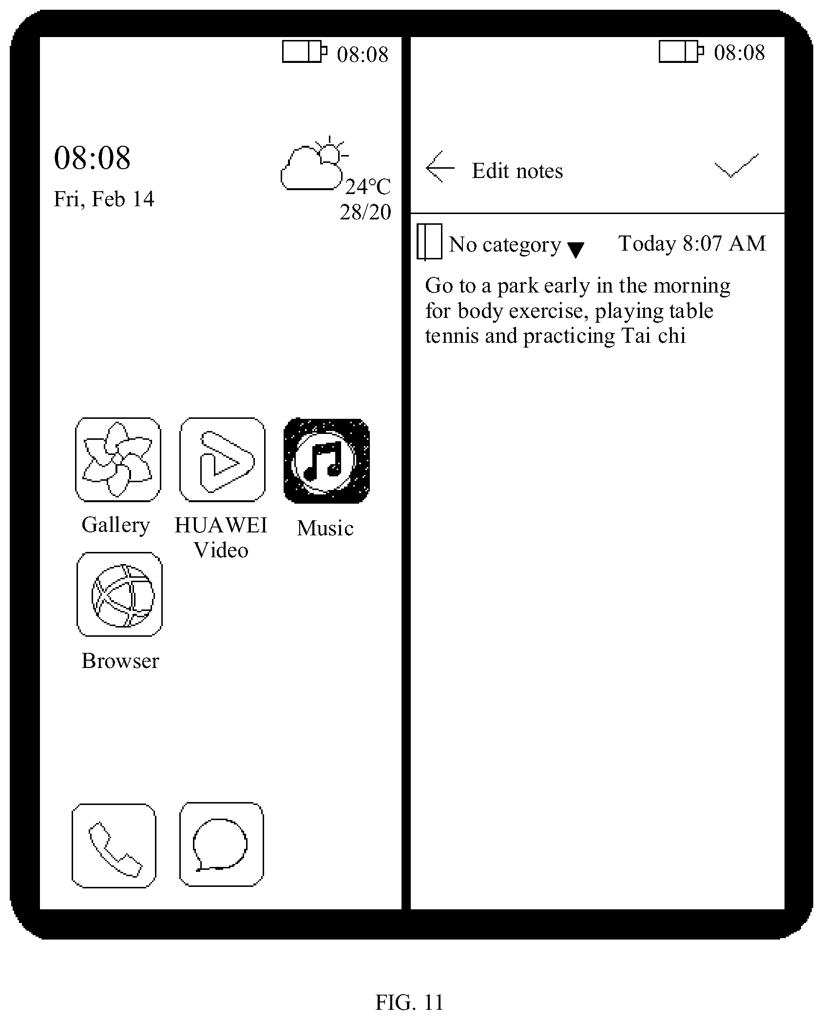 Patent US12455684 Figure 20 – Method for displaying a plurality of windows in split-screen manner, and electronic device
