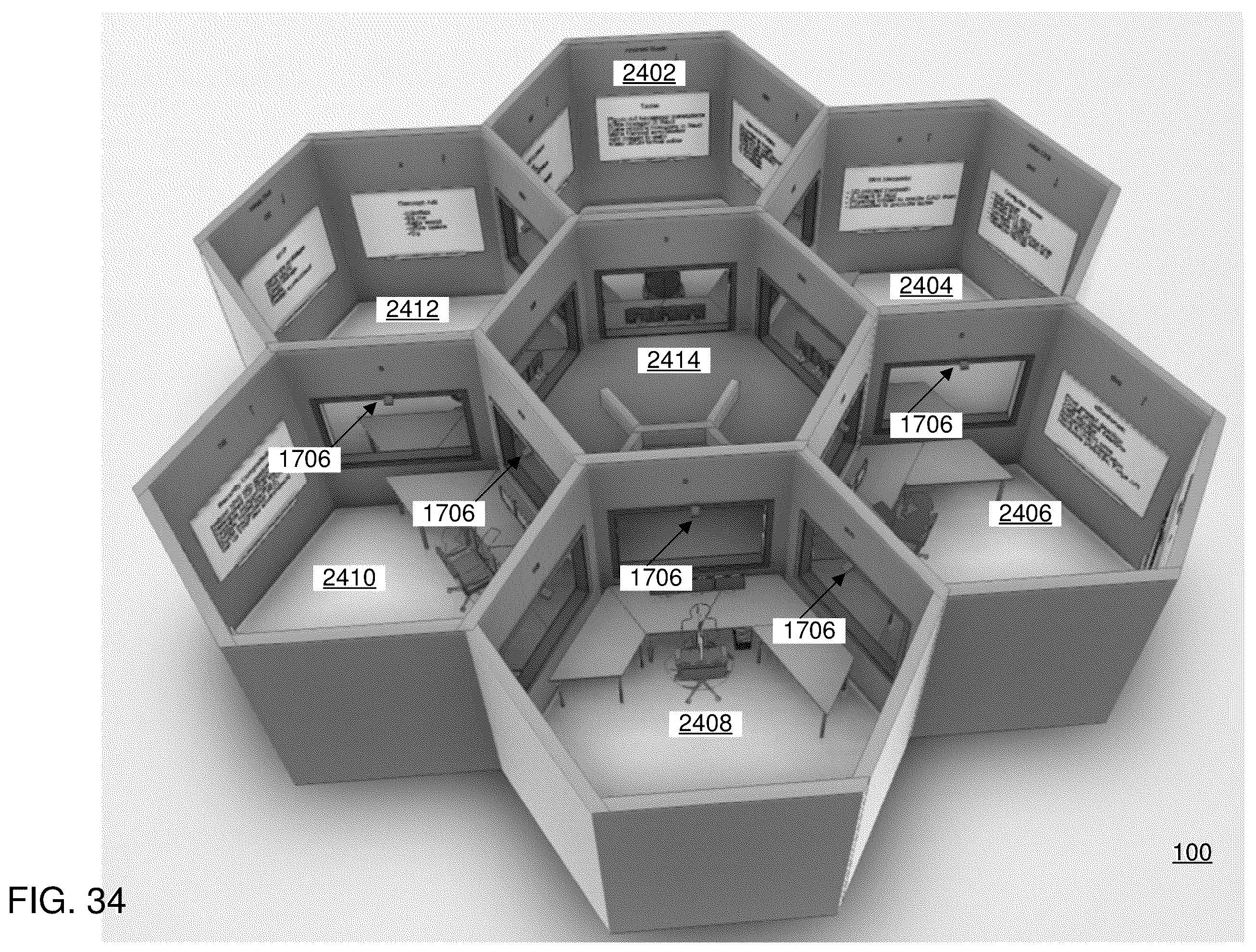 Patent US12455715 Figure 20 – System and method for virtual and augmented reality employing workgroup pods