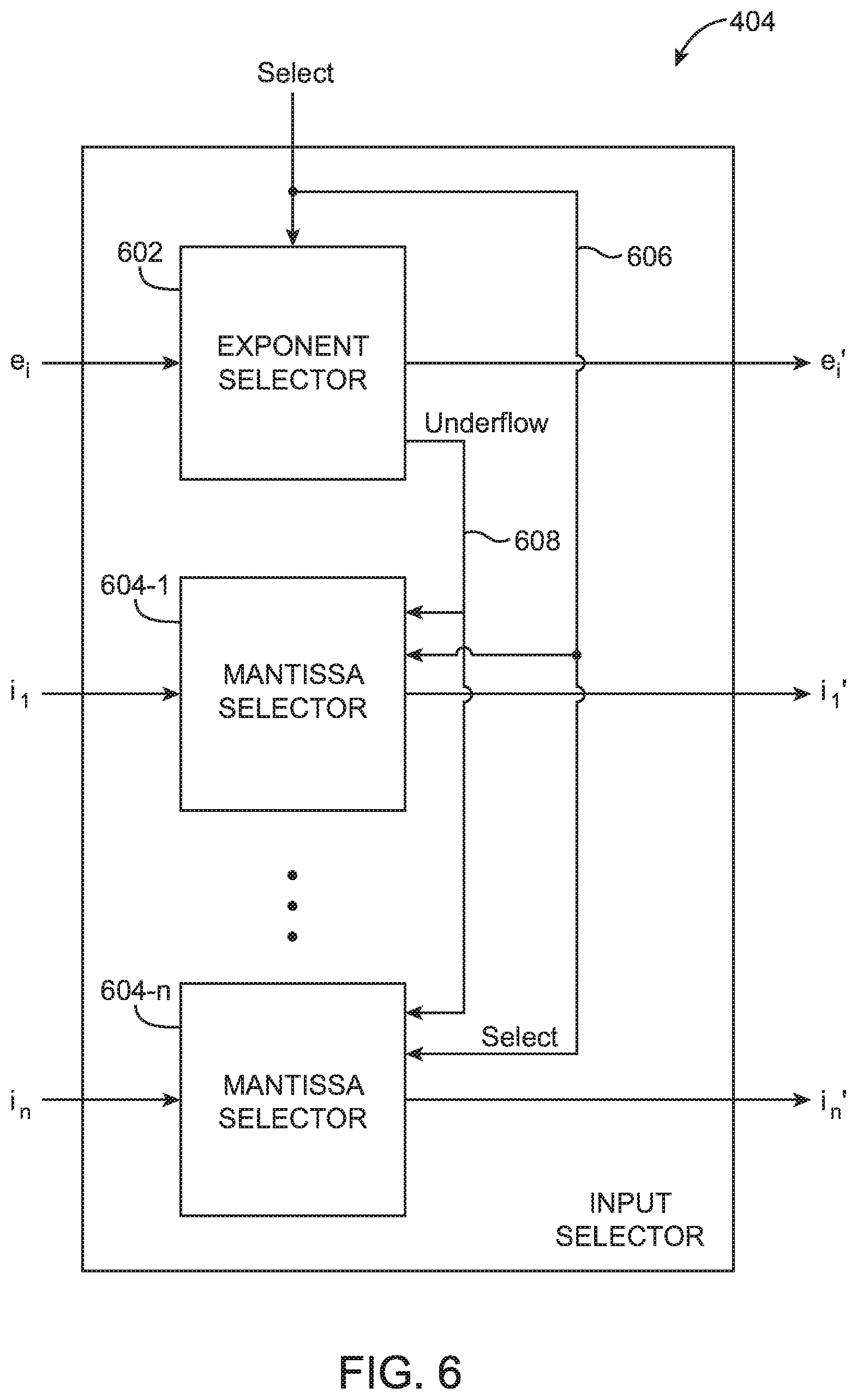 Patent US12455722 Figure 6 – Floating-point decomposition circuitry with dynamic precision