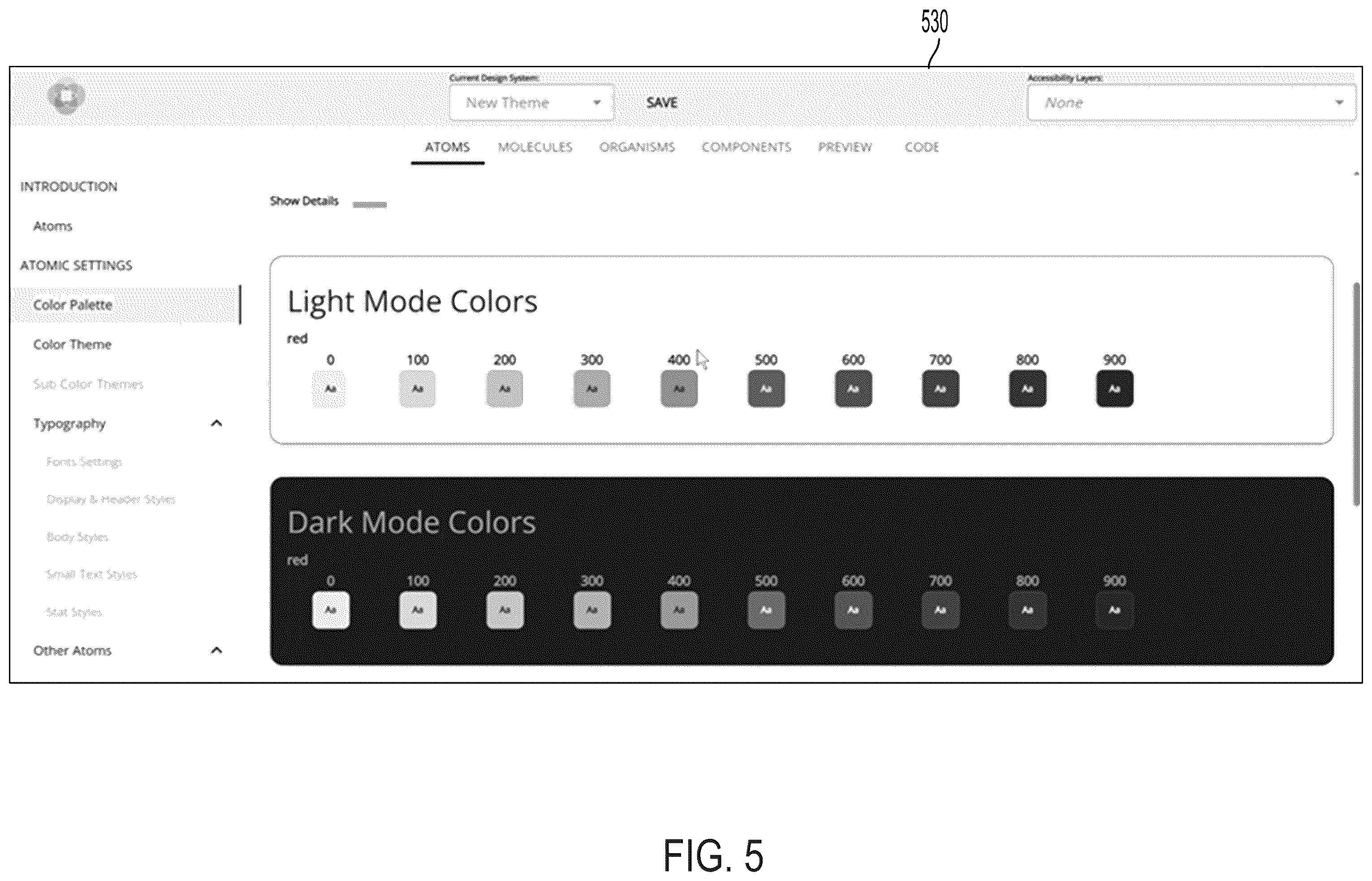 Patent US12455724 Figure 5 – Theme-builder for accessibility-aware design services
