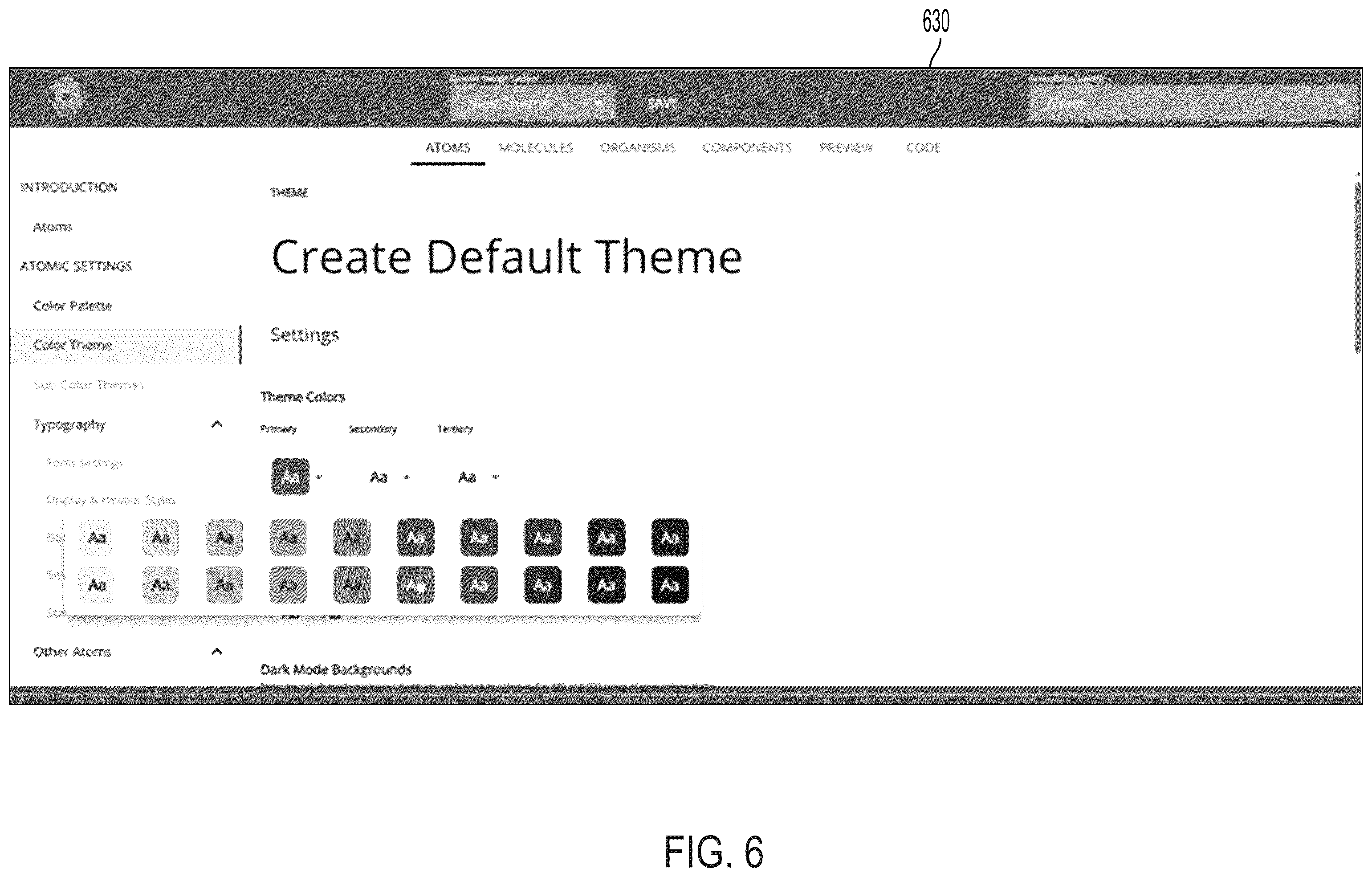 Patent US12455724 Figure 6 – Theme-builder for accessibility-aware design services