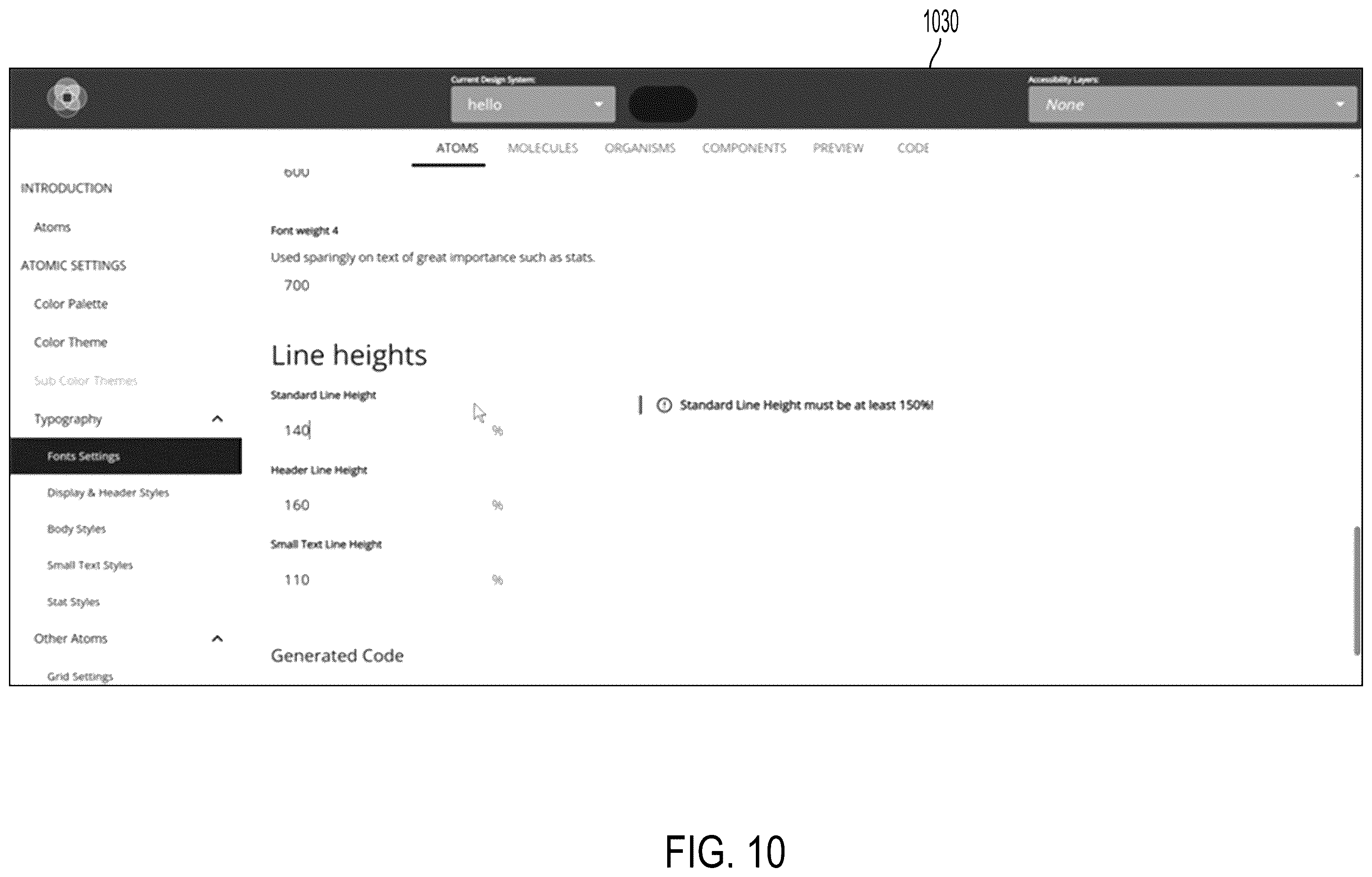 Patent US12455724 Figure 10 – Theme-builder for accessibility-aware design services