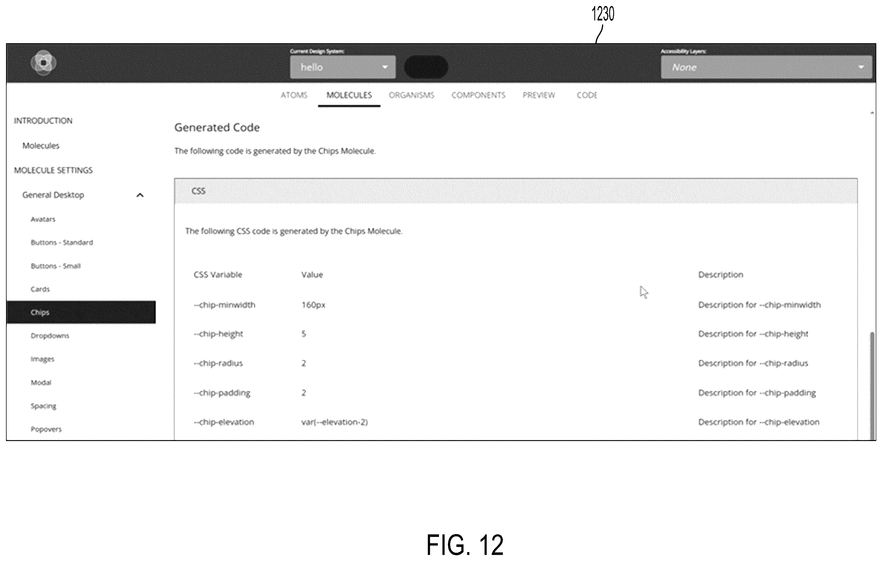 Patent US12455724 Figure 12 – Theme-builder for accessibility-aware design services