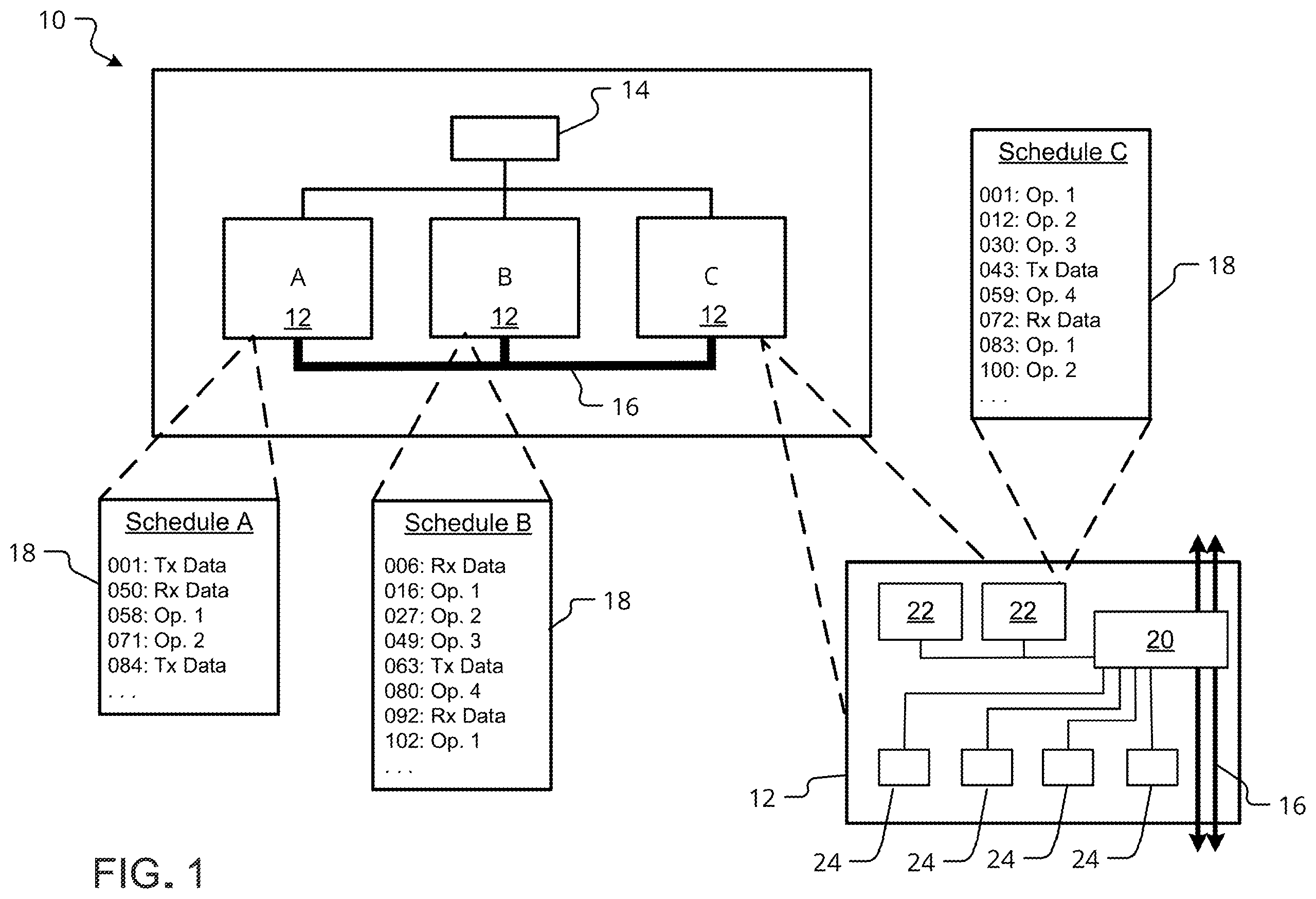 Patent US12455762 Figure 1 – Explicit scheduling of on-chip operations