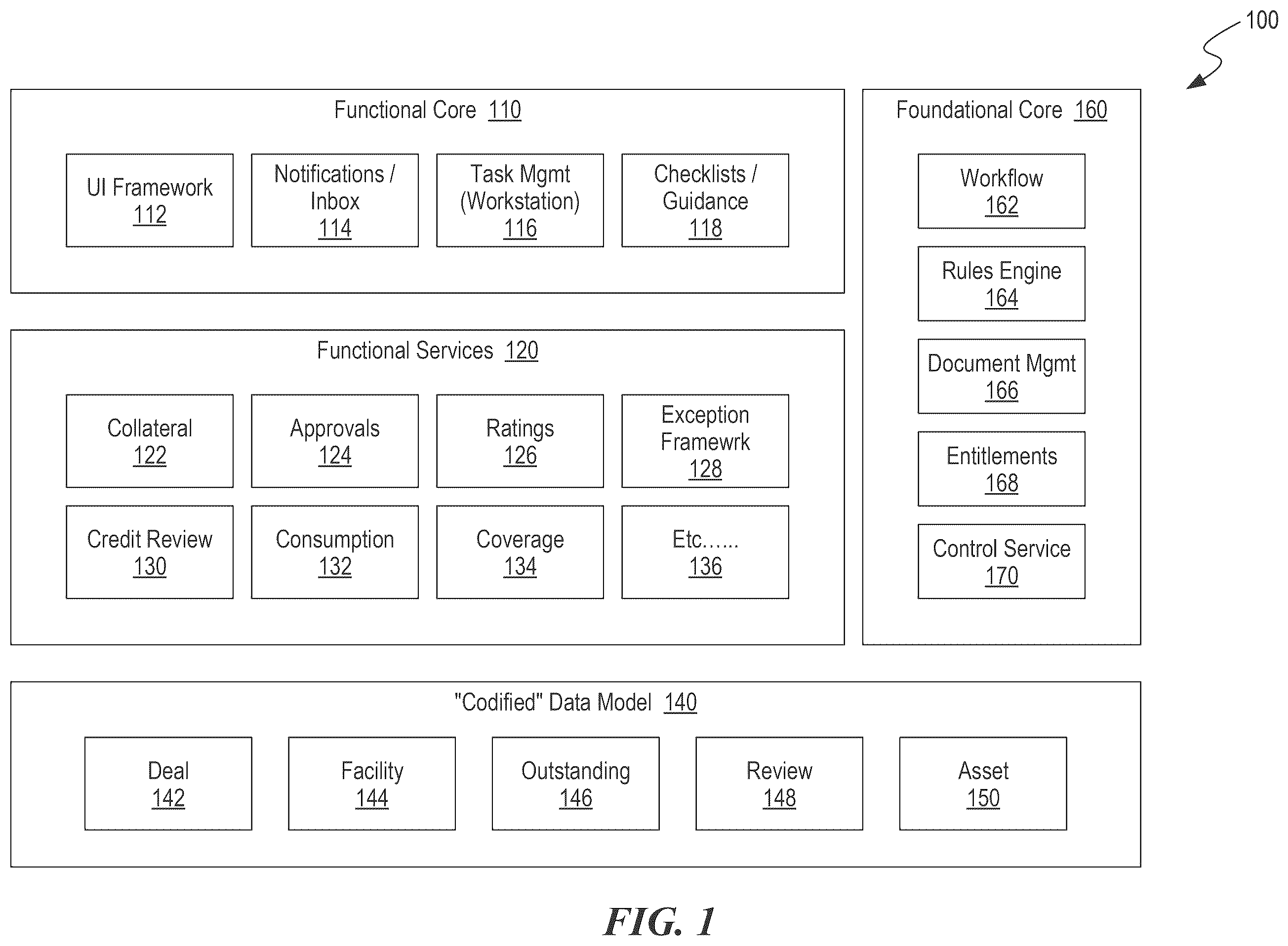 Patent US12455774 Figure 1 – Event-driven resource execution architecture