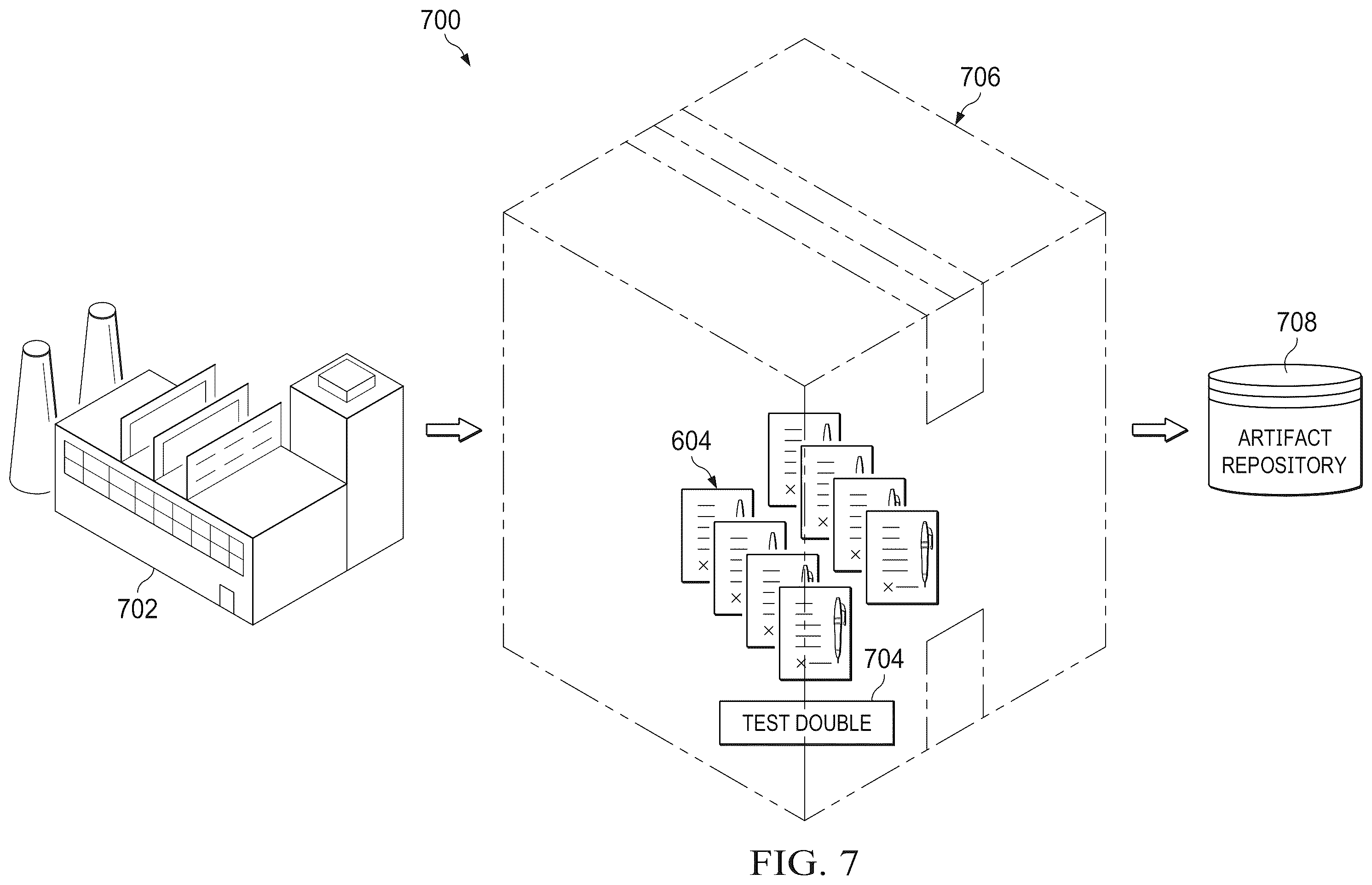 Patent US12455812 Figure 7 – Automated conversion between behavioral tests and integration tests for software testing