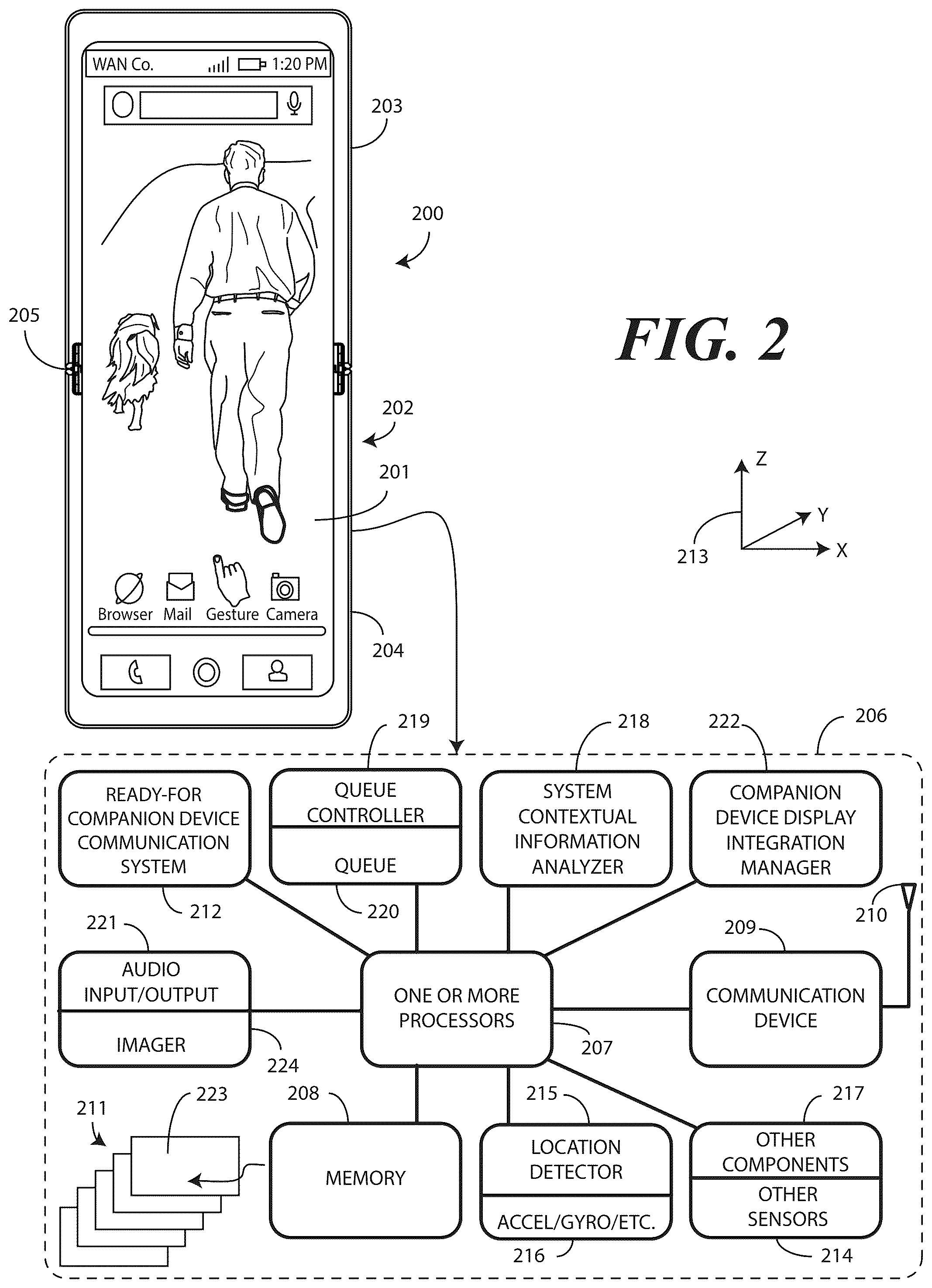 Patent US12455837 Figure 2 – Devices, methods, and systems for presentation by a host electronic device of media content output from an application operating locally on a guest electronic device