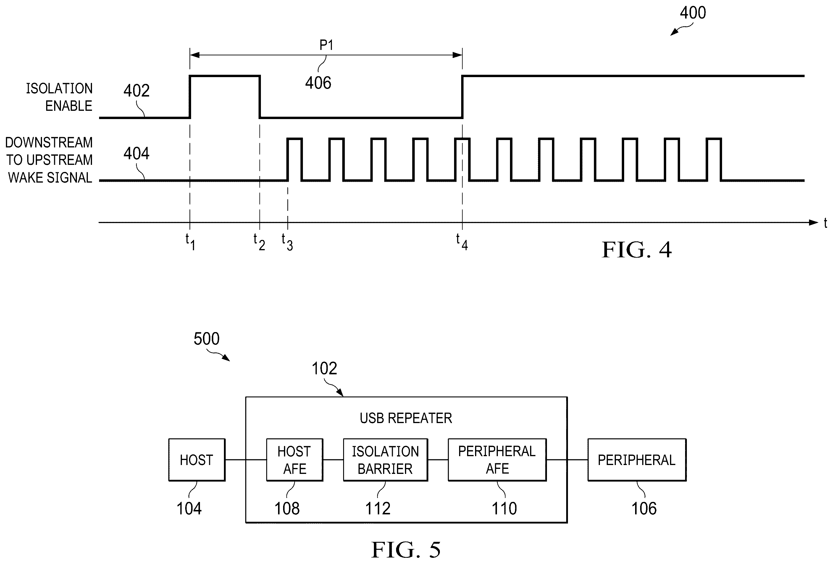 Patent US12455846 Figure 3 – USB suspend mode in isolated USB repeater