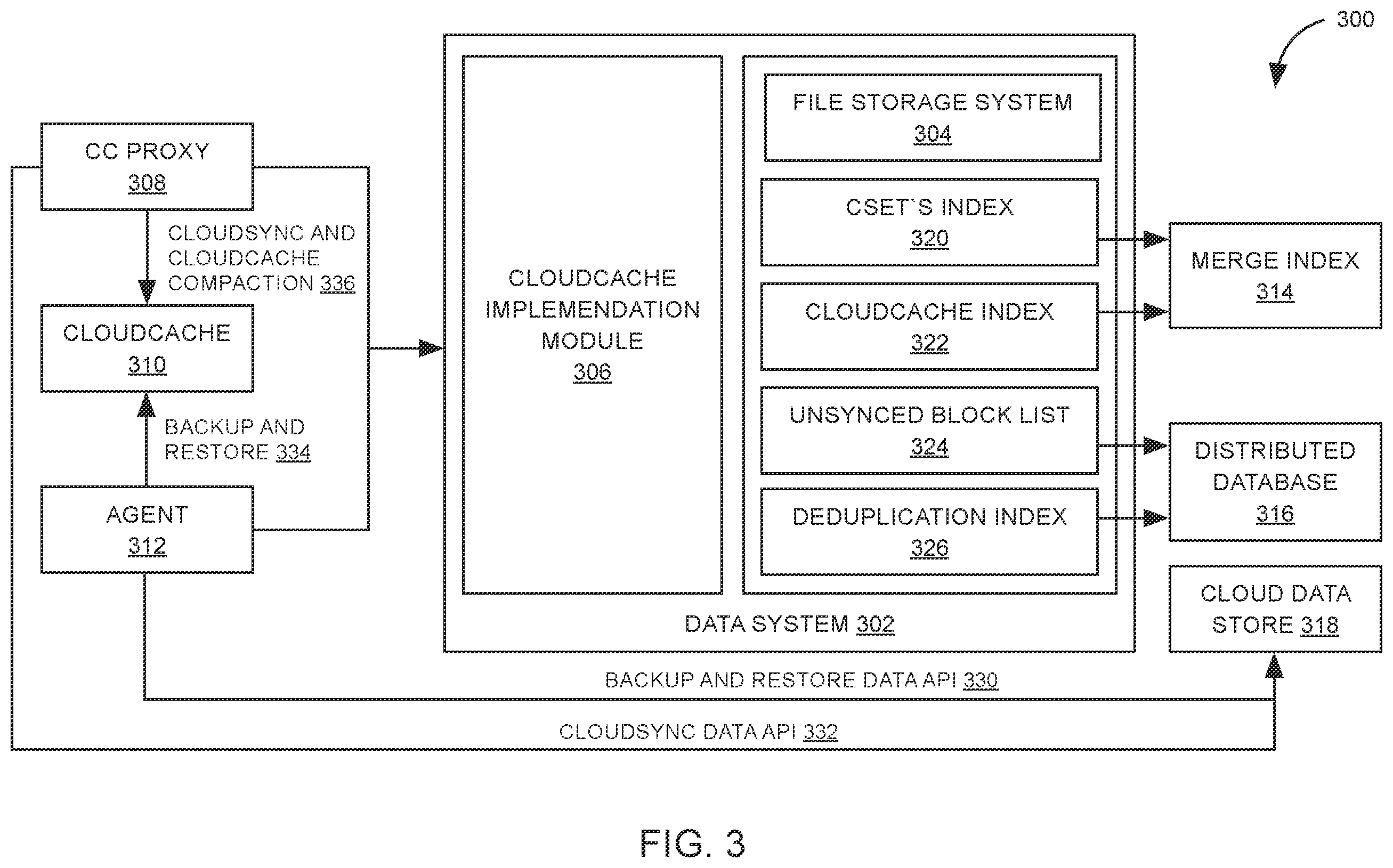 Patent US12455854 Figure 3 – Cloudcache implementation for an object storage-based file system