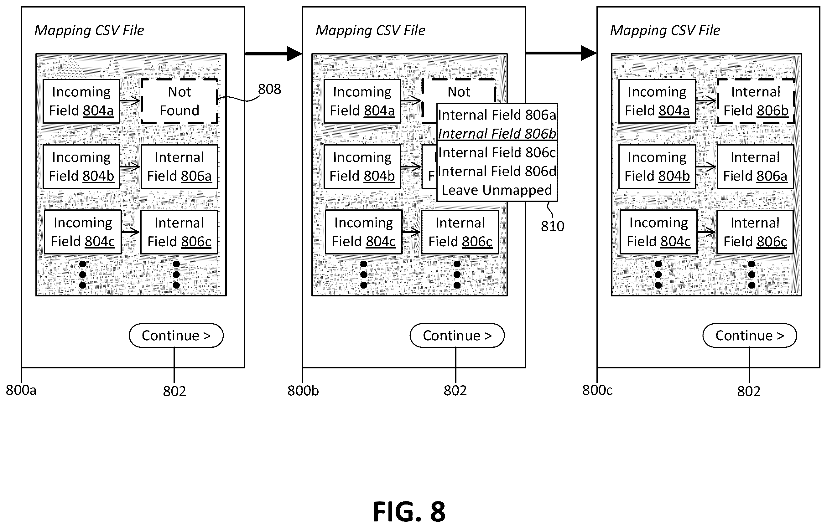 Patent US12455863 Figure 8 – Data ingestion and cleansing tool