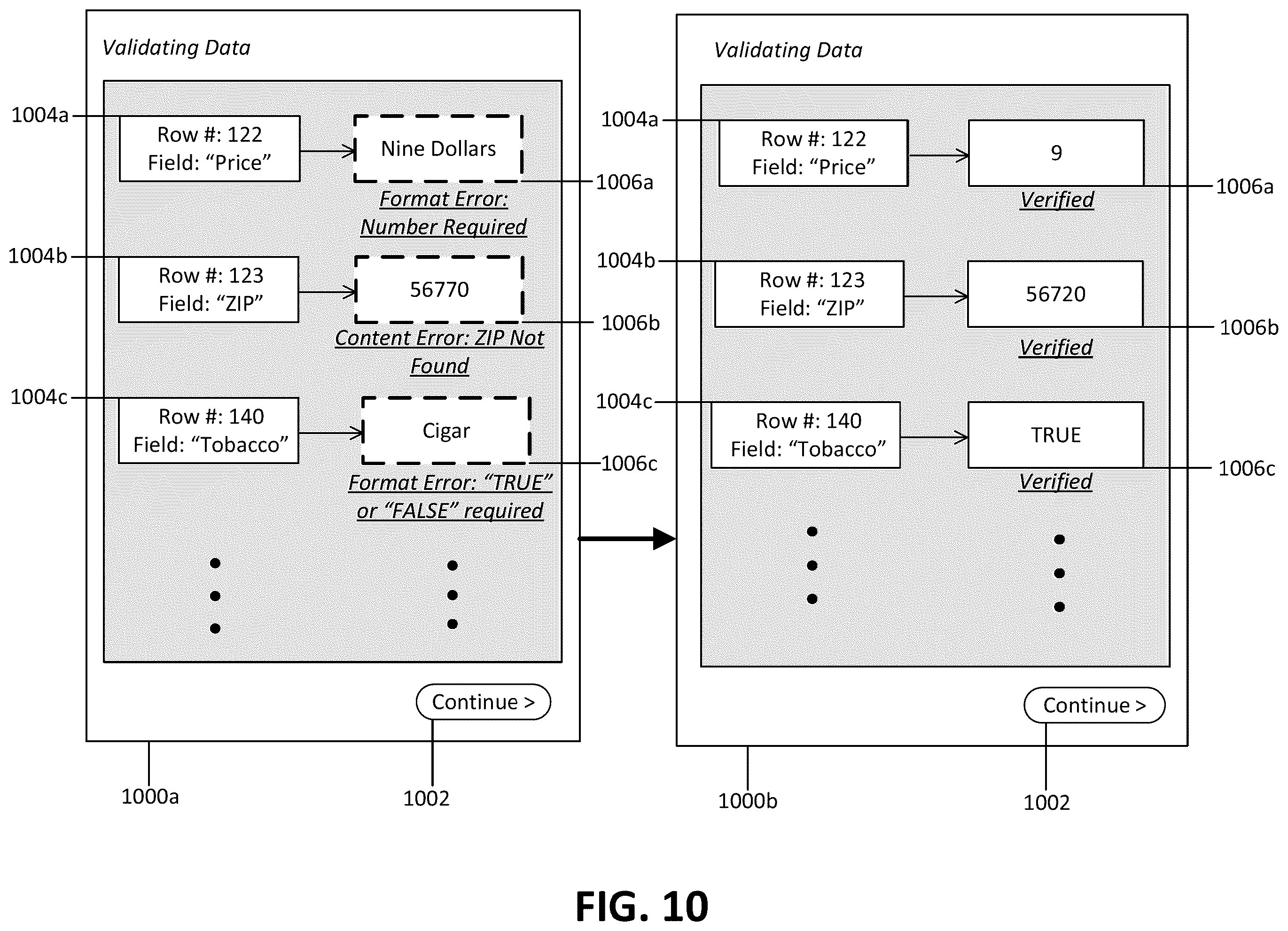 Patent US12455863 Figure 10 – Data ingestion and cleansing tool