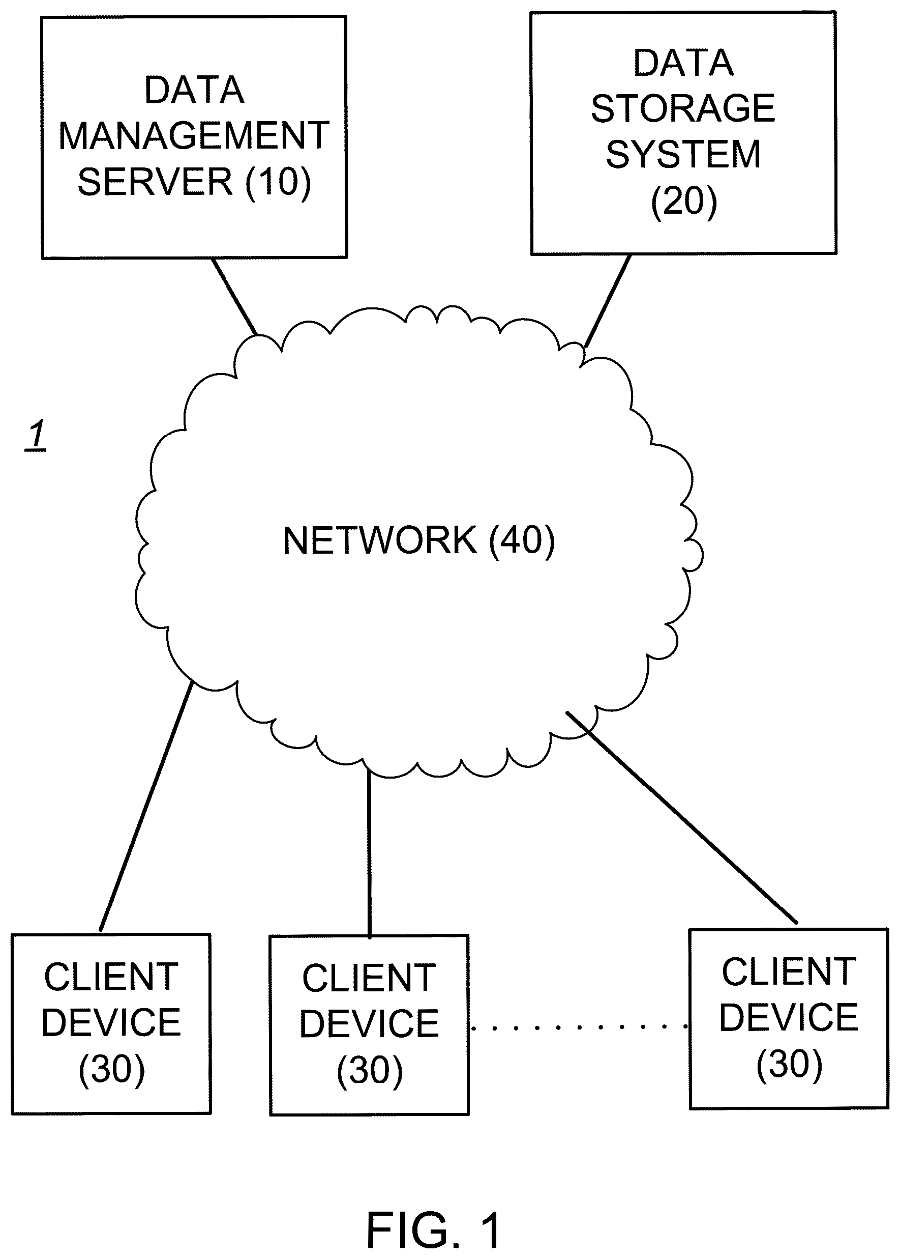 Patent US12455875 Figure 1 – Data management system using attributed data slices