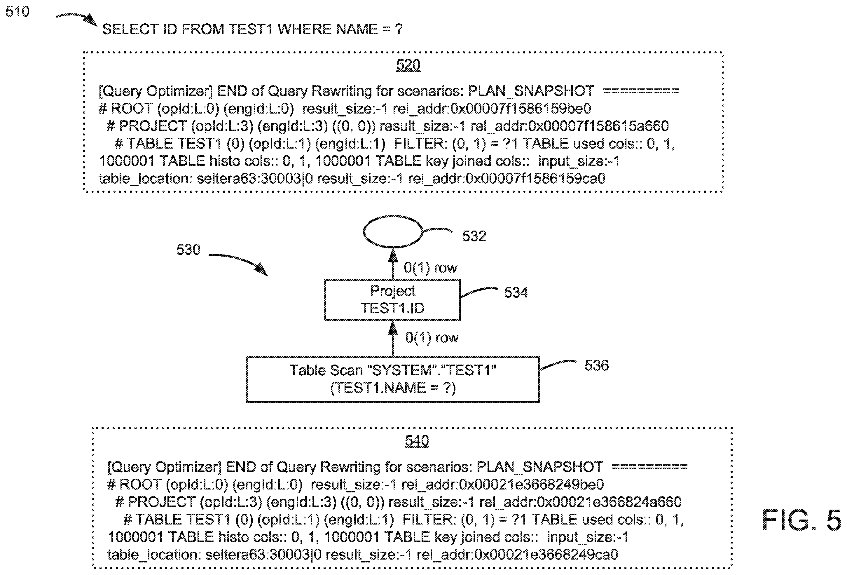 Patent US12455880 Figure 5 – Intelligent optimization of parameterized queries