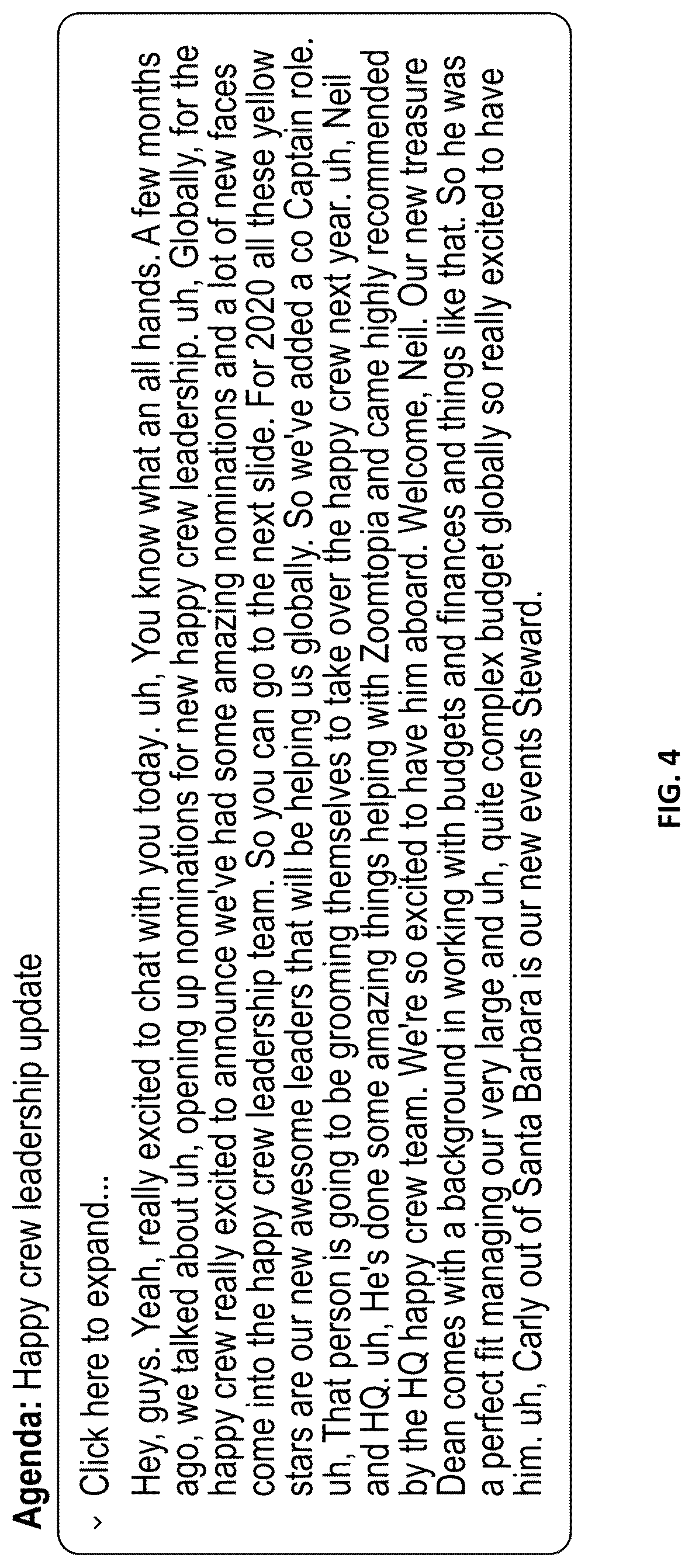 Patent US12455914 Figure 5 – Dynamic agenda item coverage prediction
